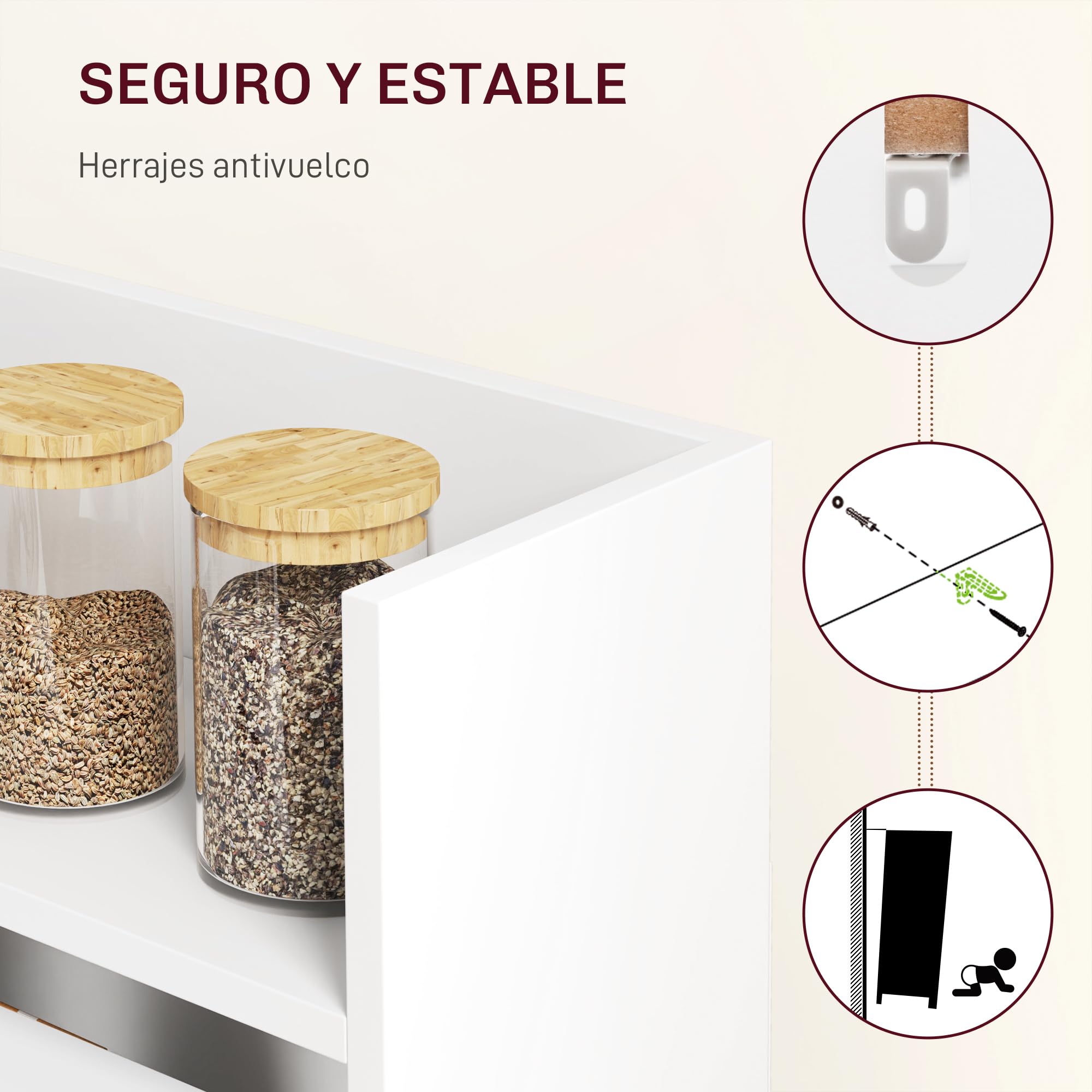 HOMCOM Mesa Plegable de Comedor Cocina Abatible 78,5x91x93 cm Blanco | 4 Compartimentos, Hasta 3 Personas, Patas de Acero, Salón, Espacio Pequeño