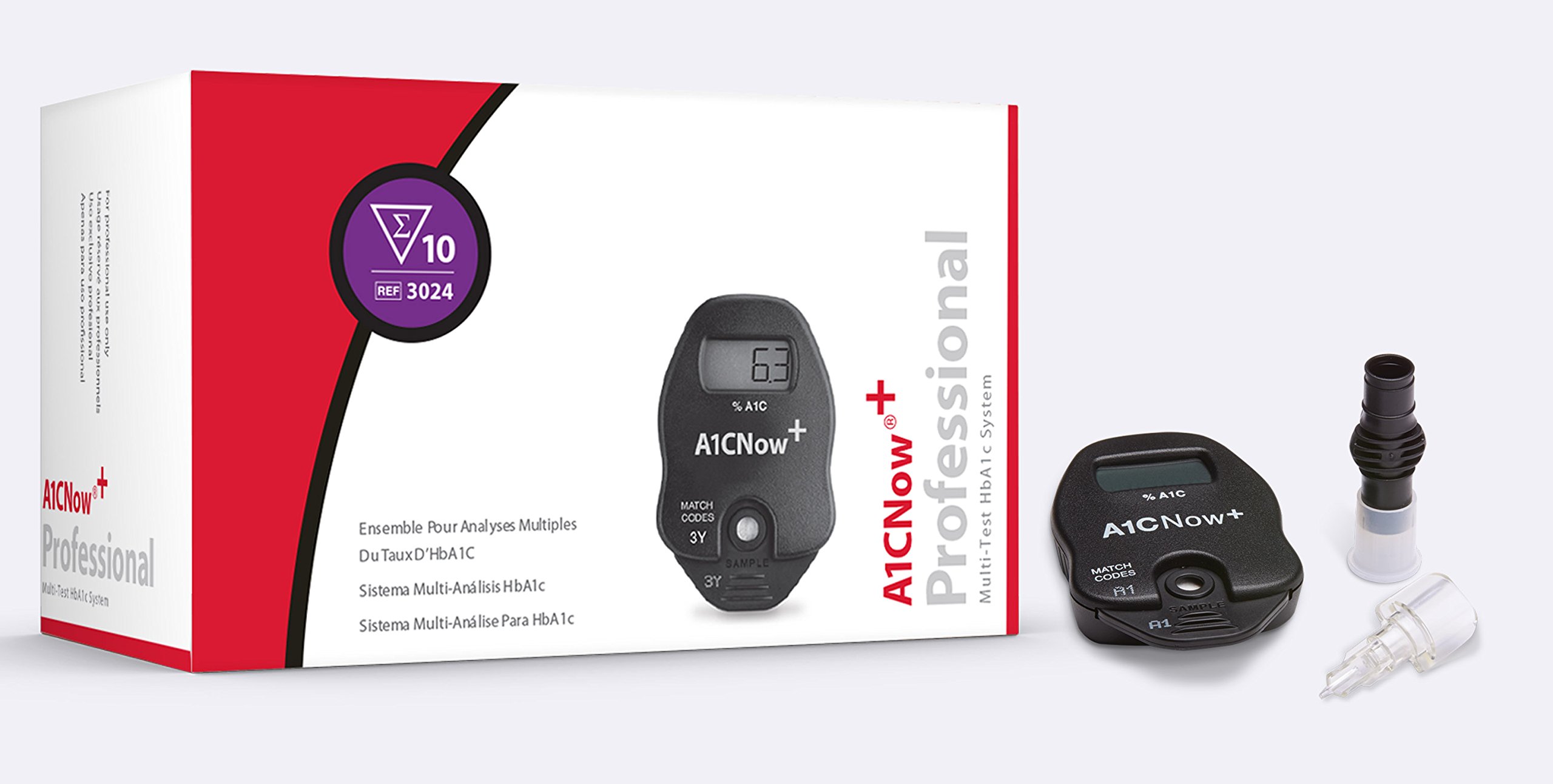 PTS Diagnostics A1C Now+ Multi-Test Blood Glucose Monitor (10 tests/box)