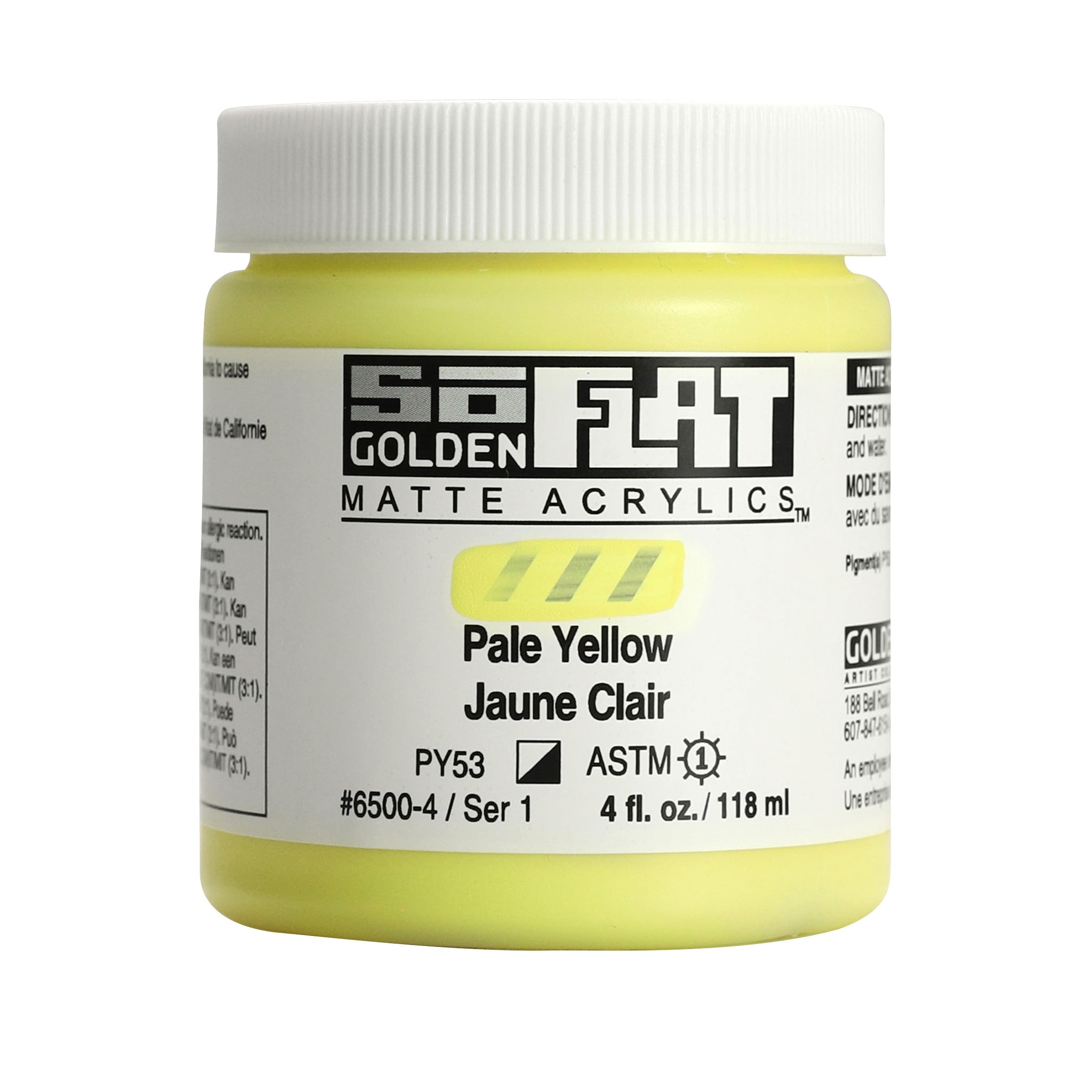 Golden : SoFlat : Matte Acrylic Paint : 118ml : Pale Yellow
