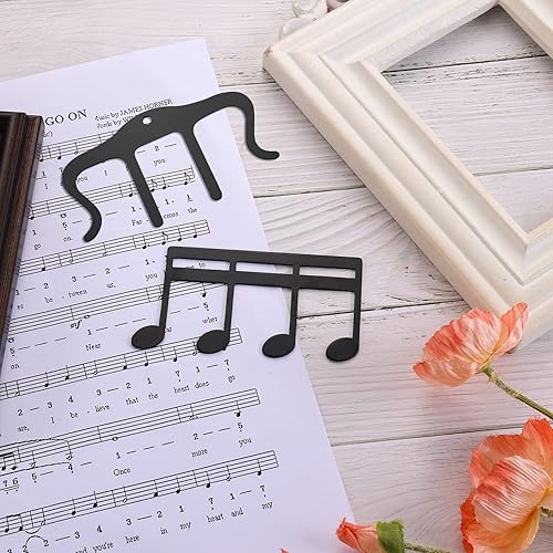 Miniatura 4 de 2 clips de metal para libros de música clips de soporte de música clips de página para jugar al aire libre libros papel de notas piano guitarra