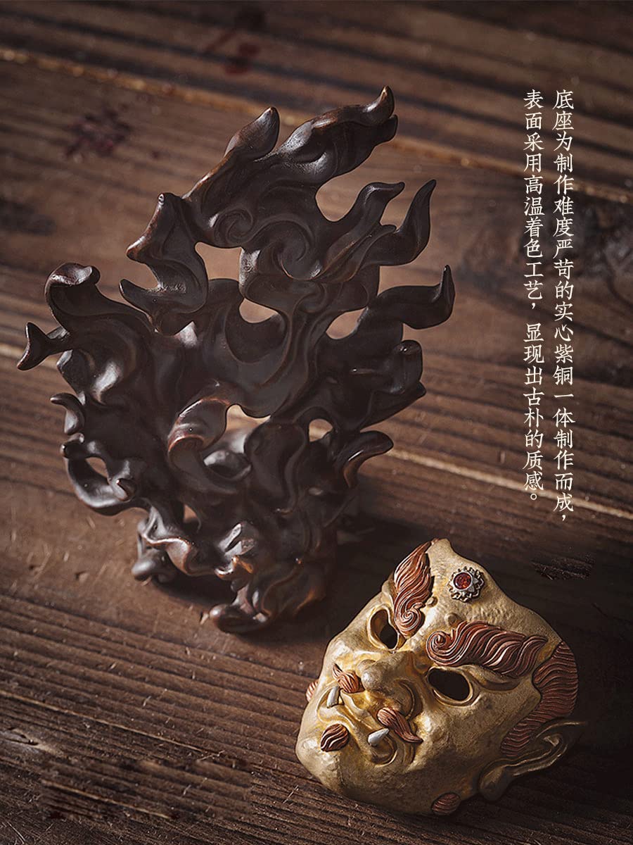 Amazon.co.jp: 『金剛力士像』仁王像 ブロンズ 仮面 火炎光背 骨董複製