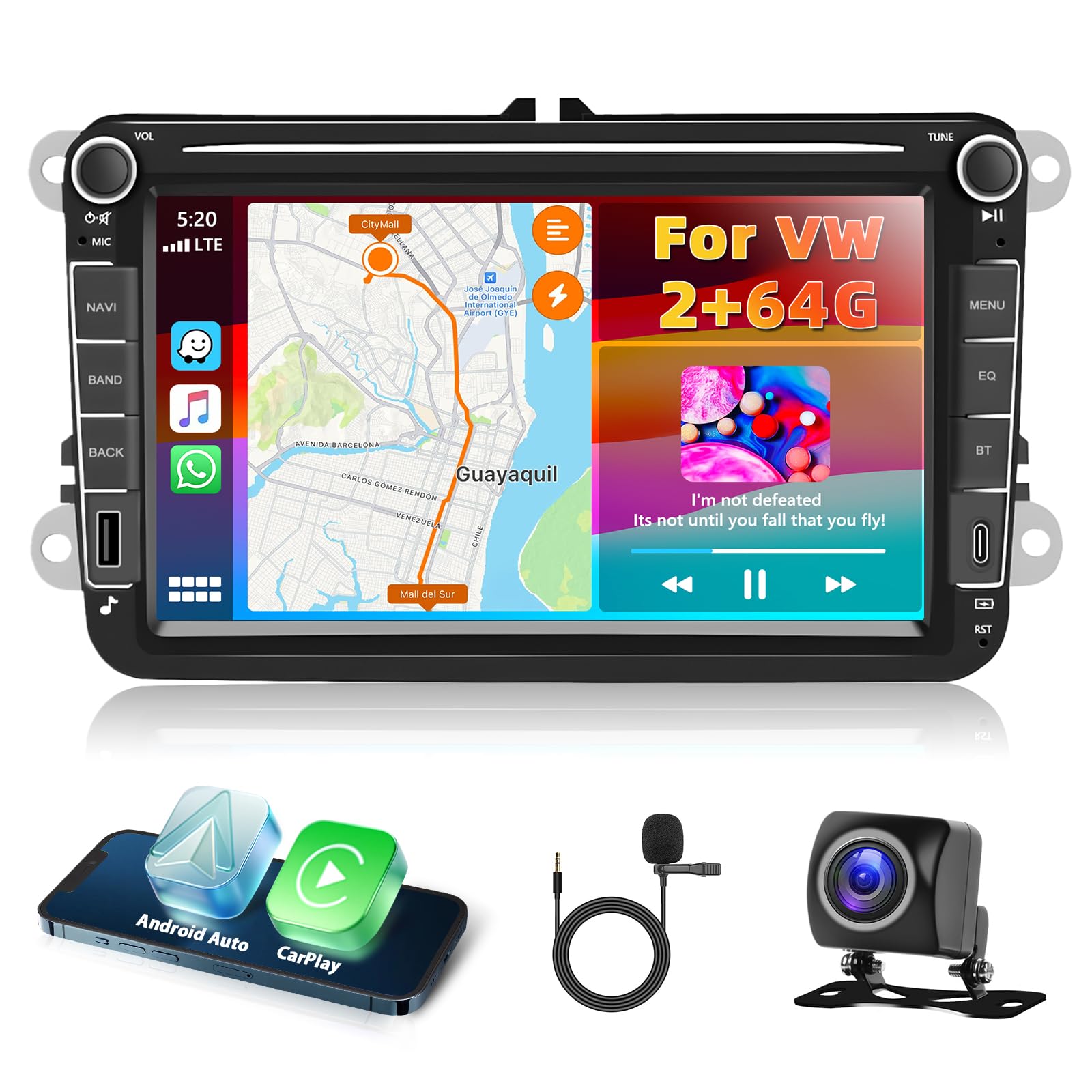 Android Auto Radio Für VW Seat/Skoda - 7 Zoll Mit Wireless Carplay