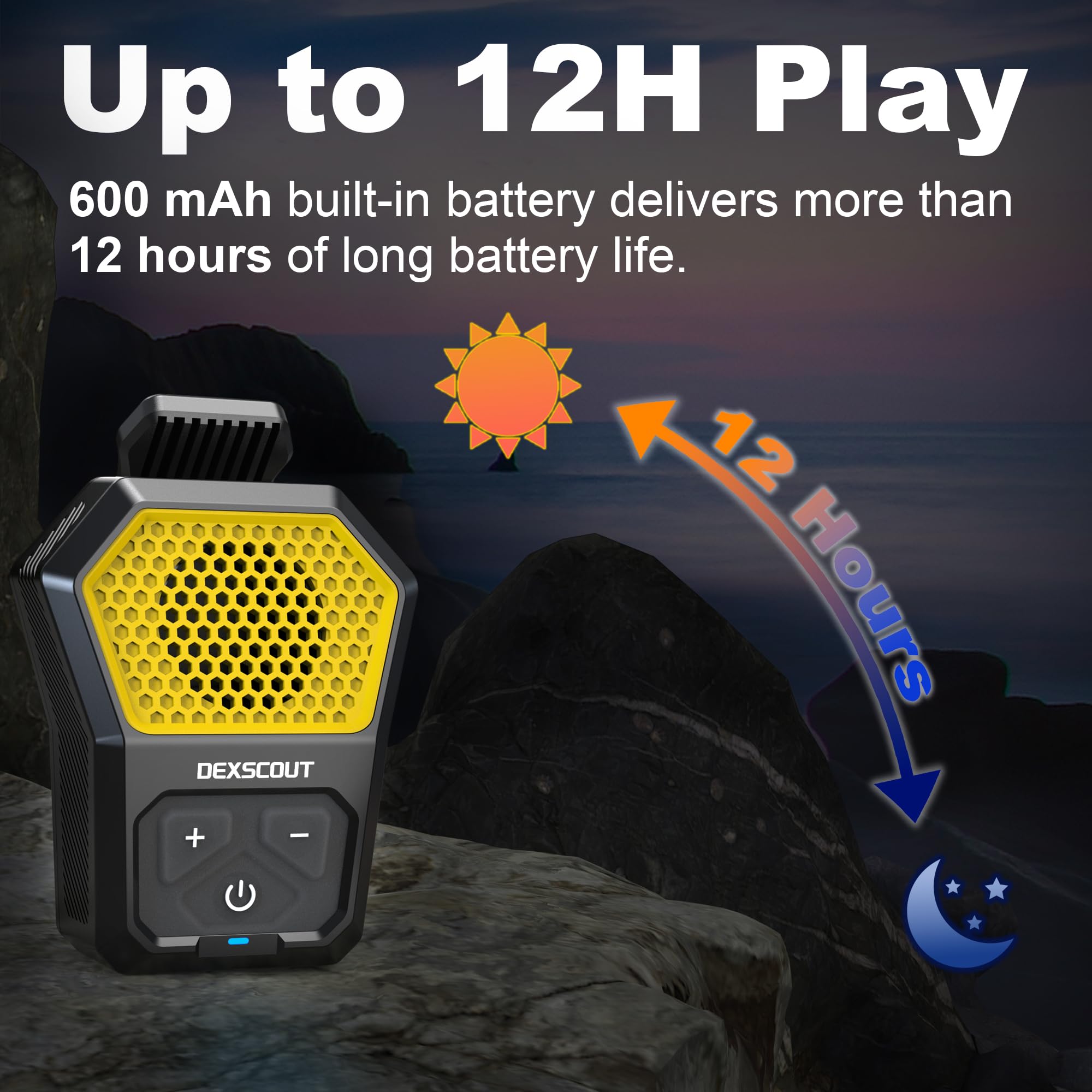 Altavoz Bluetooth portátil portátil (amarillo)