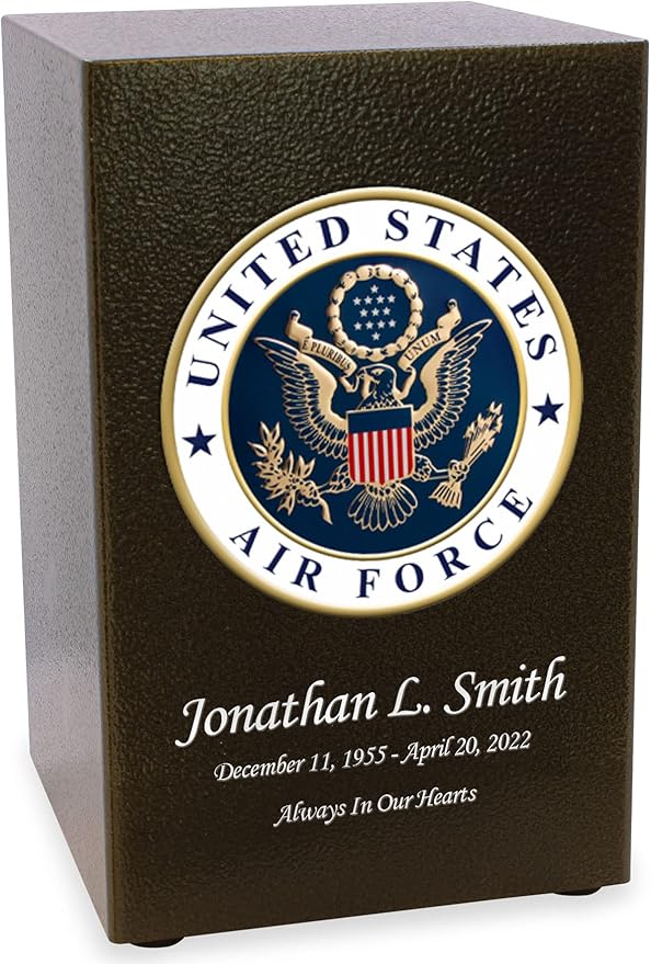 Air Force Veteran Cremation Urn for Ashes Full Color