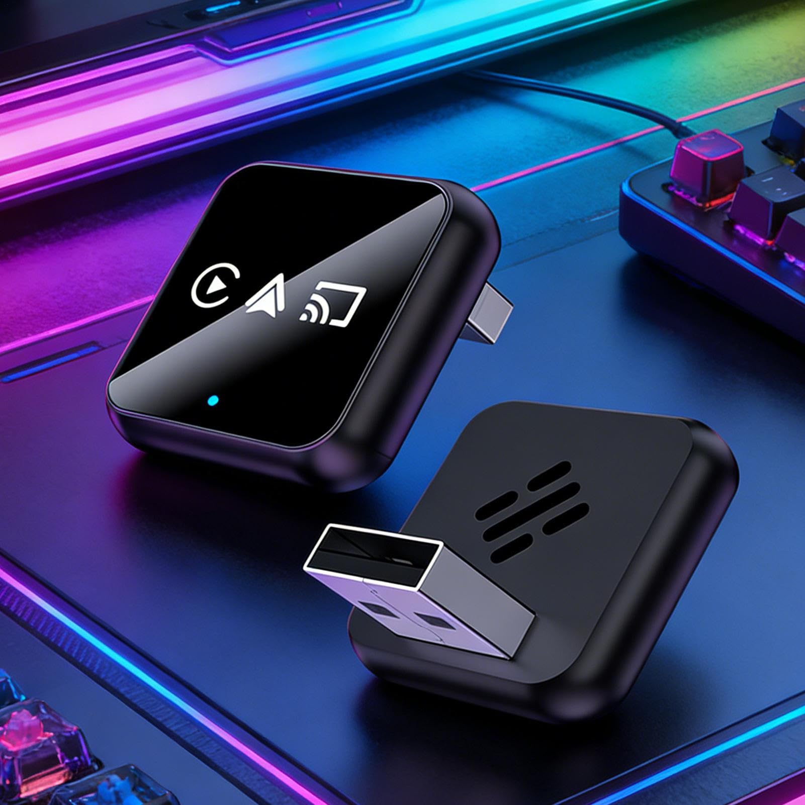 Kabelloser Auto-Adapter Auto-Video-Zubehör | Bildschirmspiegelungs-Adapter für Autos LKW, Wohnmobile, SUVs, Pendler, Reisende, Autobahn