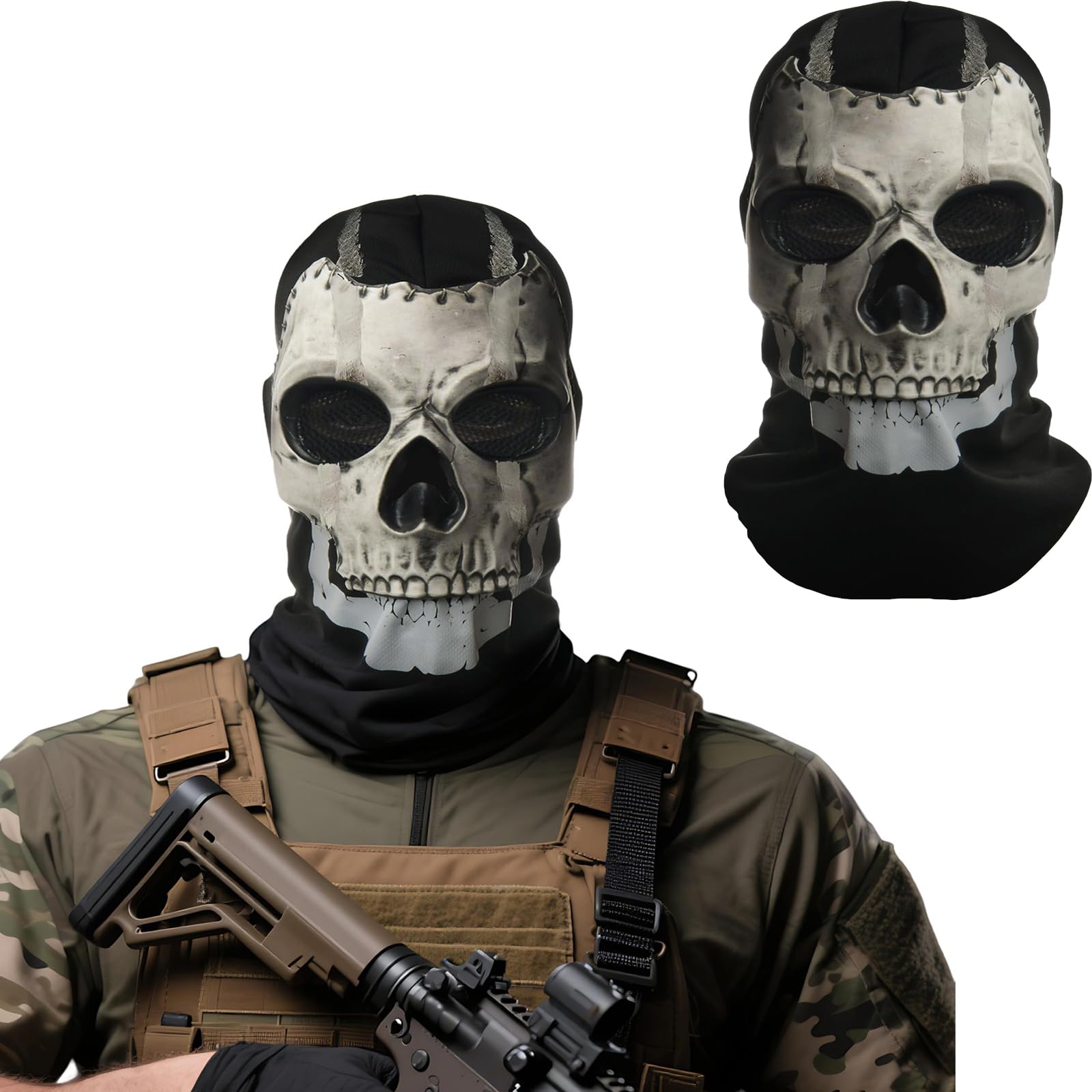 Ghost Mask Call of Duty Ghost Mask Scary Skull Full Face Mask Halloween Adult COD Cosplay Costume Mask Sport Ski Mask