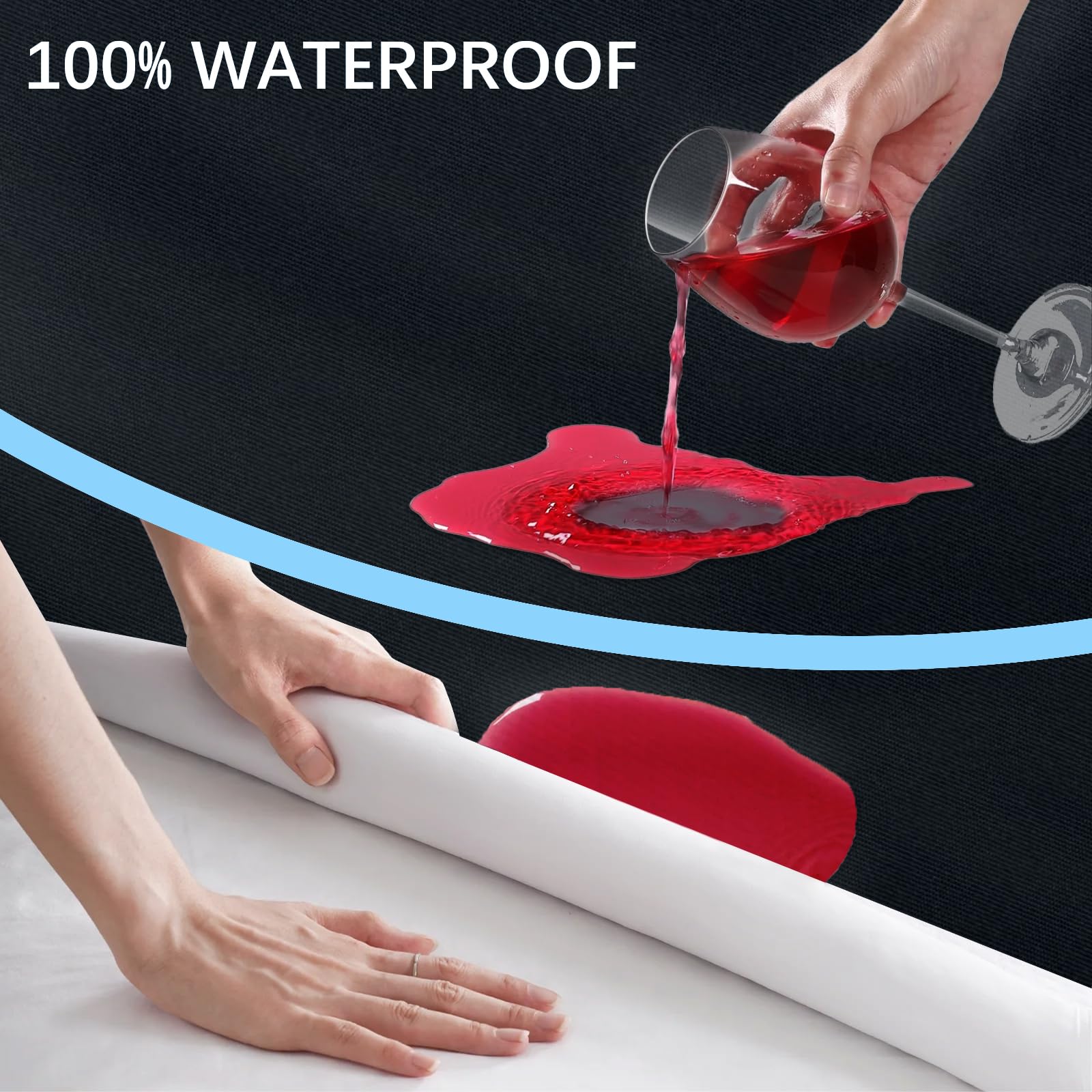 Waterproof Mattress Protector King, Premium Mattress Covers 150x200cm, Breathable - Image 2