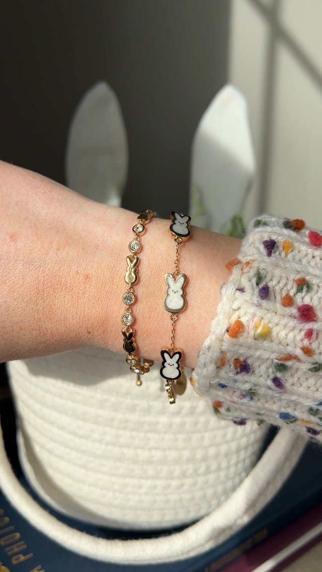 Amazon.com: Alex and Ani Peeps® Pearlized Bunny Charm Bracelet