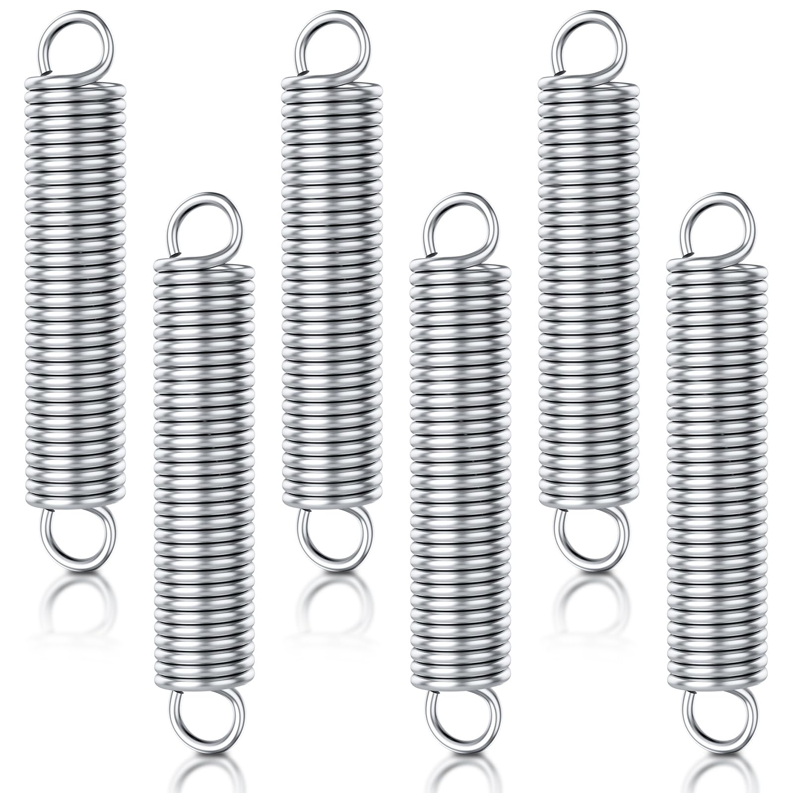 Gisafai 6 Pcs 3/8" x 6-1/2", 0.047" Extension Spring Steel Dual Hook Construction Tension Springs with Hook Ends for Machinery Repair Industrial Screen Door Spring — Amazon image 8
