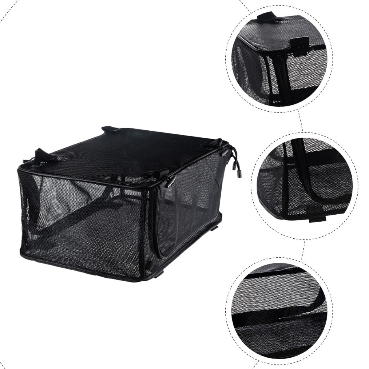 Borsa Organizer per Stoviglie Esterno Cerniera e Maniglia, Borsa Portaposate per Campeggio e Picnic Rete