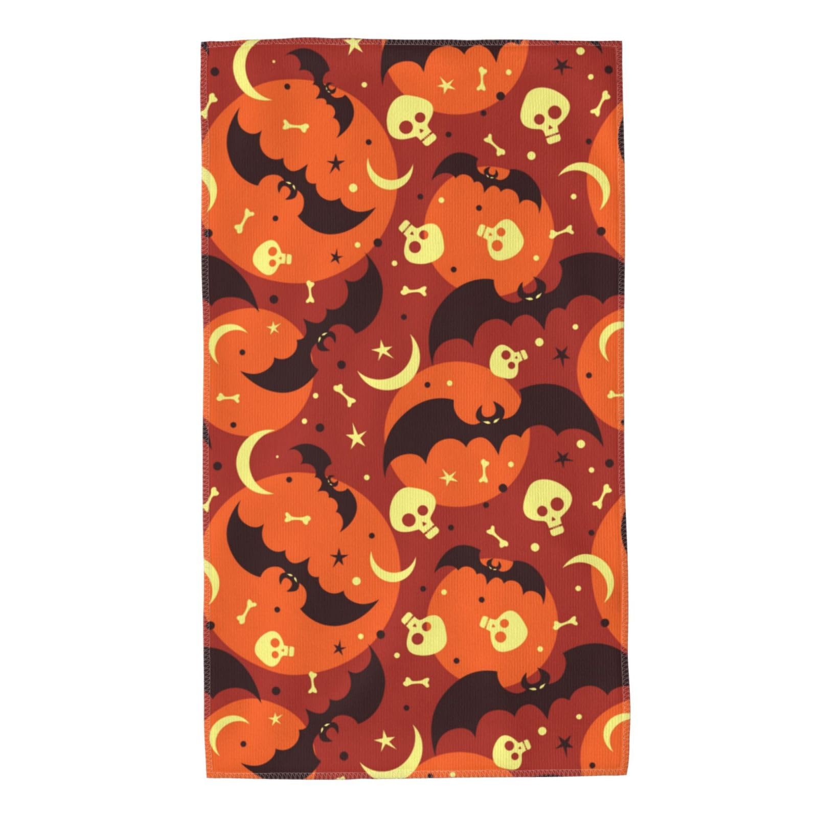 FJQWKLF Halloween Bats Super Soft Hand Towels 27.5x15.7inch Multi-Purpose Skin-Friendly Absorbent Thin Bathroom Towels