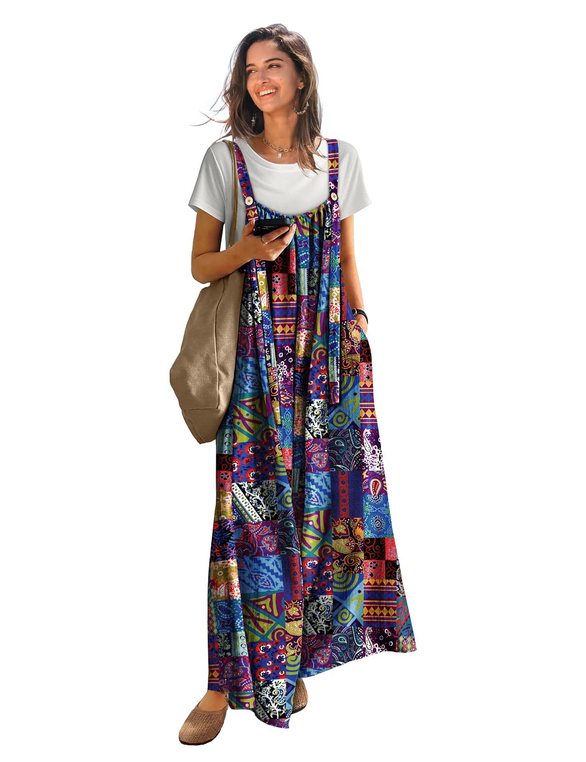 yesno casual wide leg jumpsuits for women boho floral pleated overalls rompers summer outfits with pockets p0d