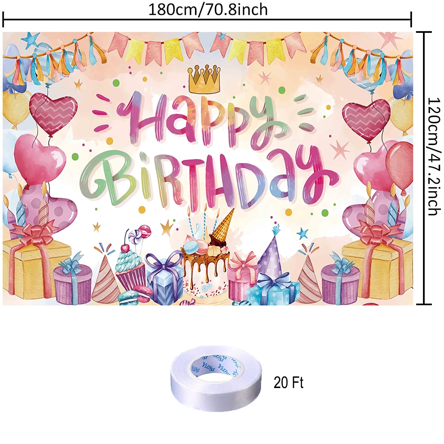 Amazon.co.jp: ハート バースデー タペストリー ハート 誕生日