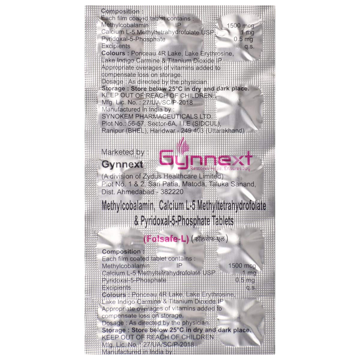 Folsafe-L - Strip of 15 Tablets