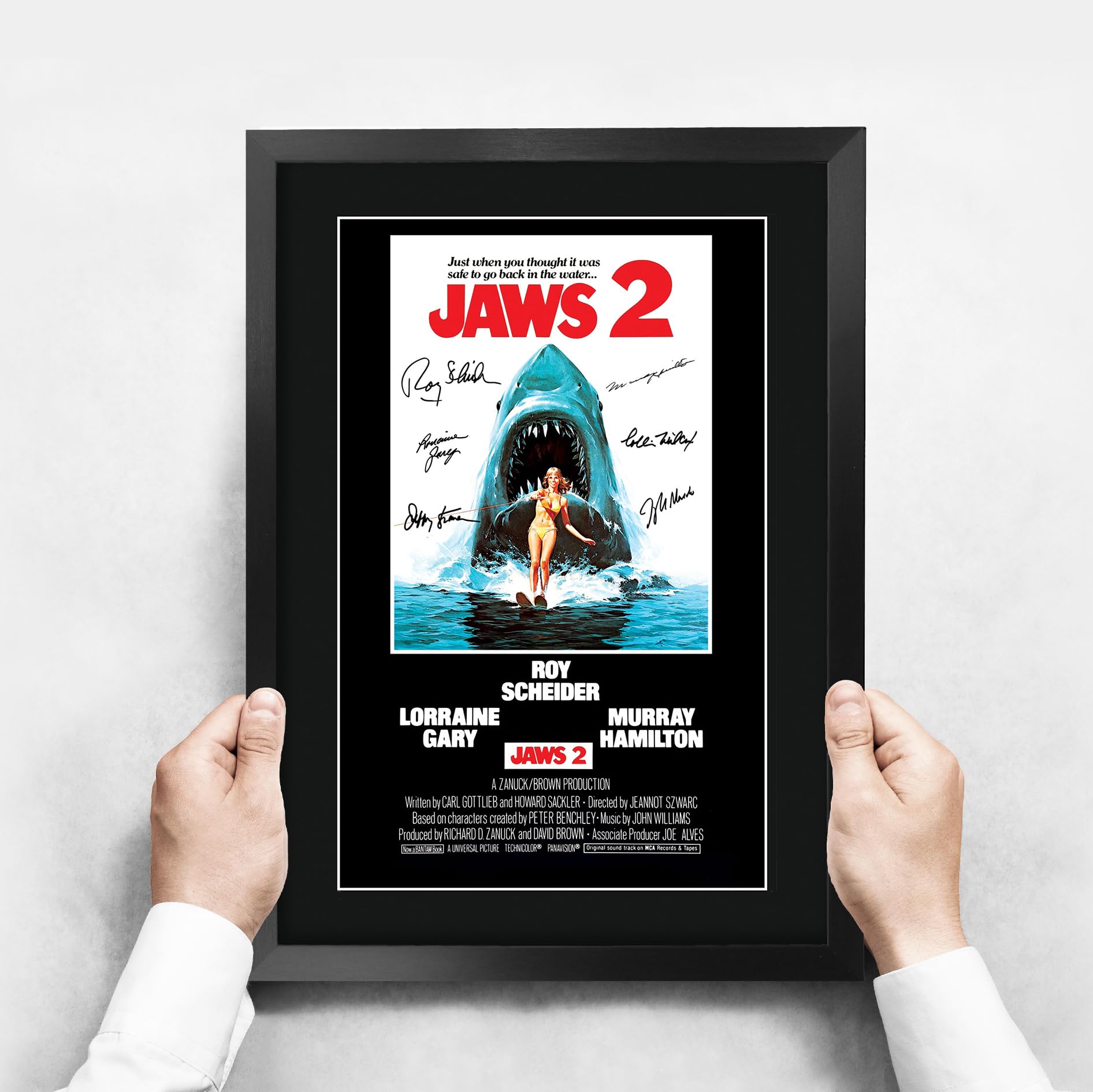 HWC Trading FR A3 Jaws 2 Gifts Printed Poster Signed Autograph Picture for Movie Memorabilia Fans - A3 Framed - Image 3