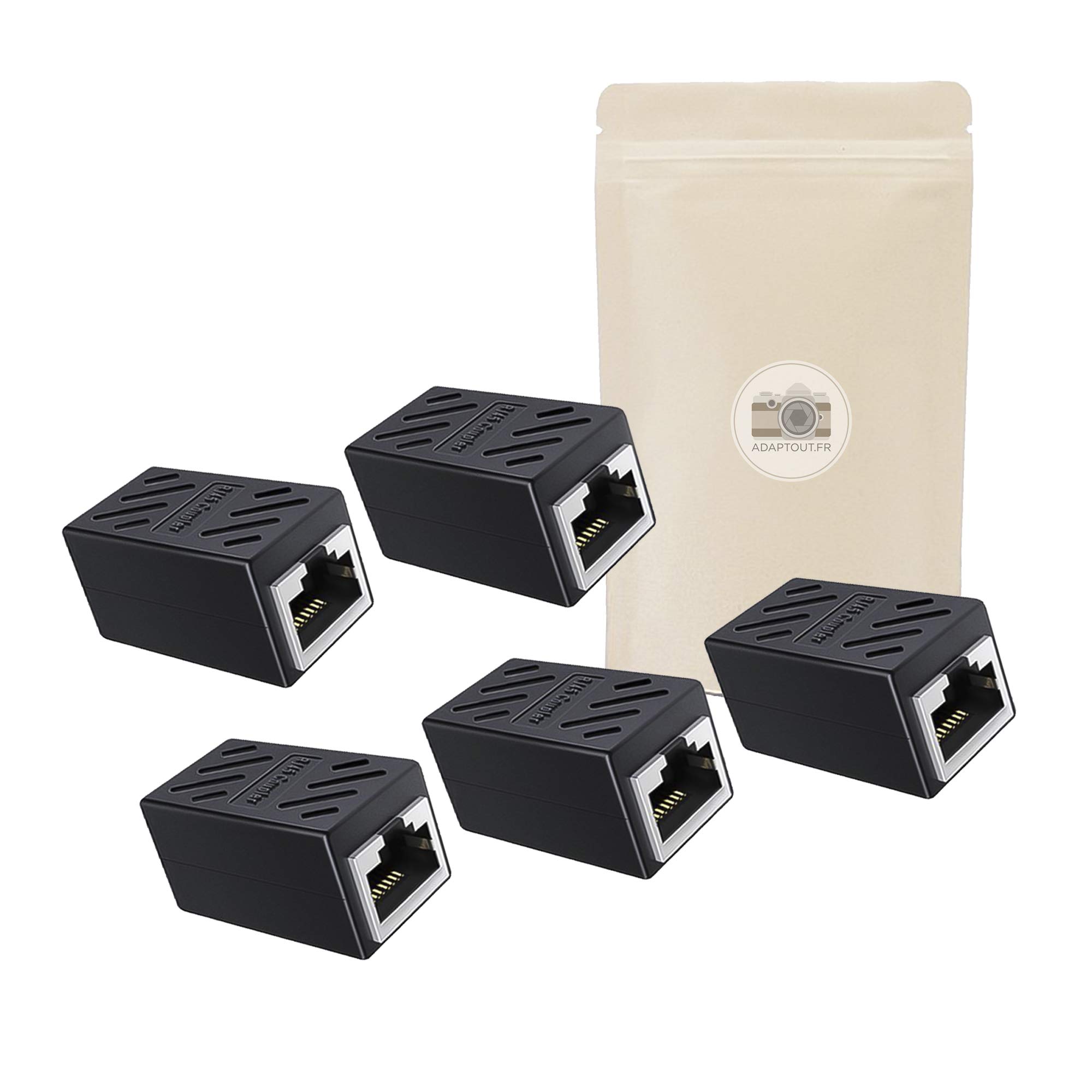 CONNETTORE ADATTATORE FEMMINA CAVO DI RETE ETHERNET LAN RJ45 VULTECH New Sn20701 - Foto 1