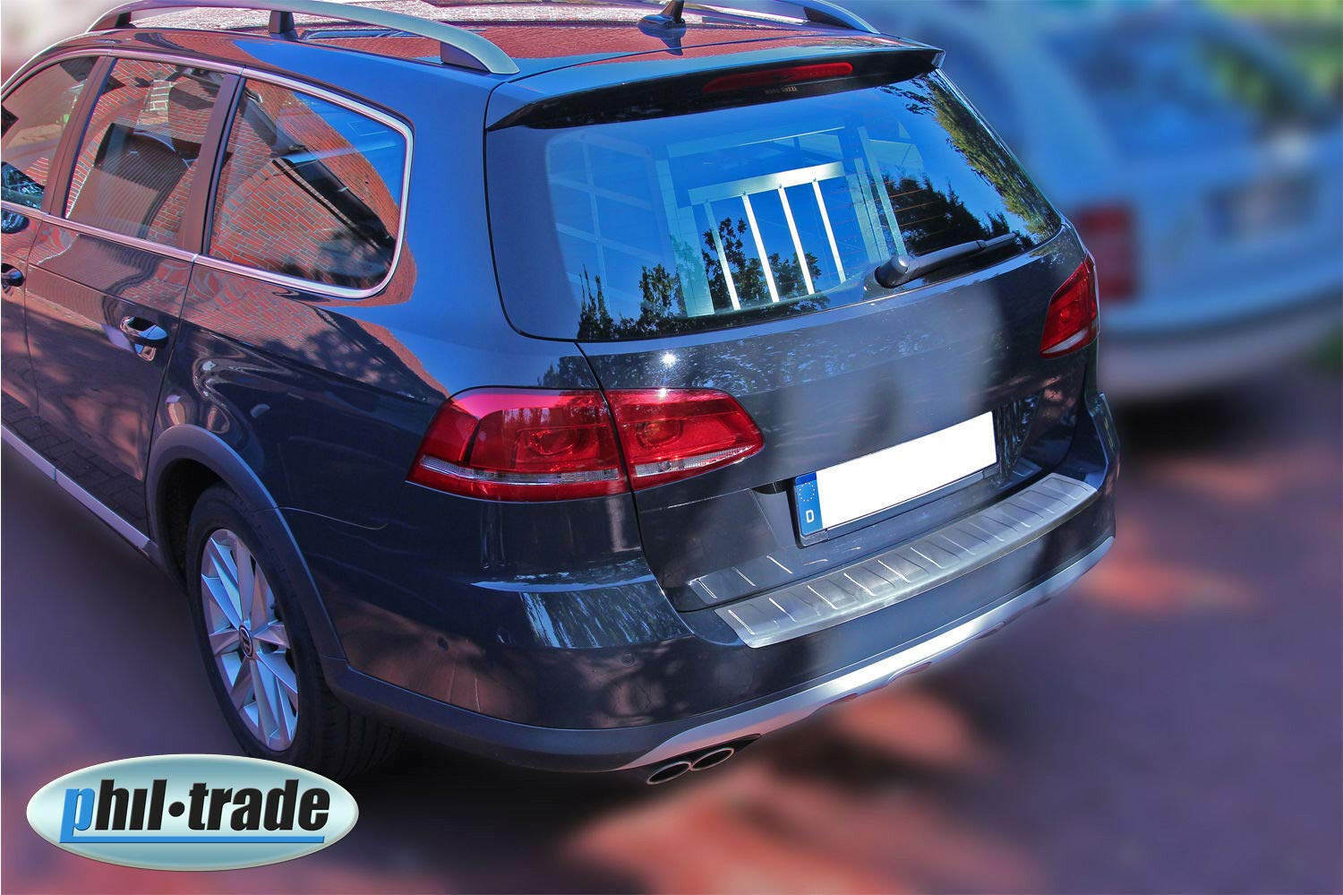 Recambo Protezione per paraurti in Acciaio Inox Opaco, Compatibile con VW Passat B7 Kombi & ALLTRACK | 2010-2014 | qualità Premium