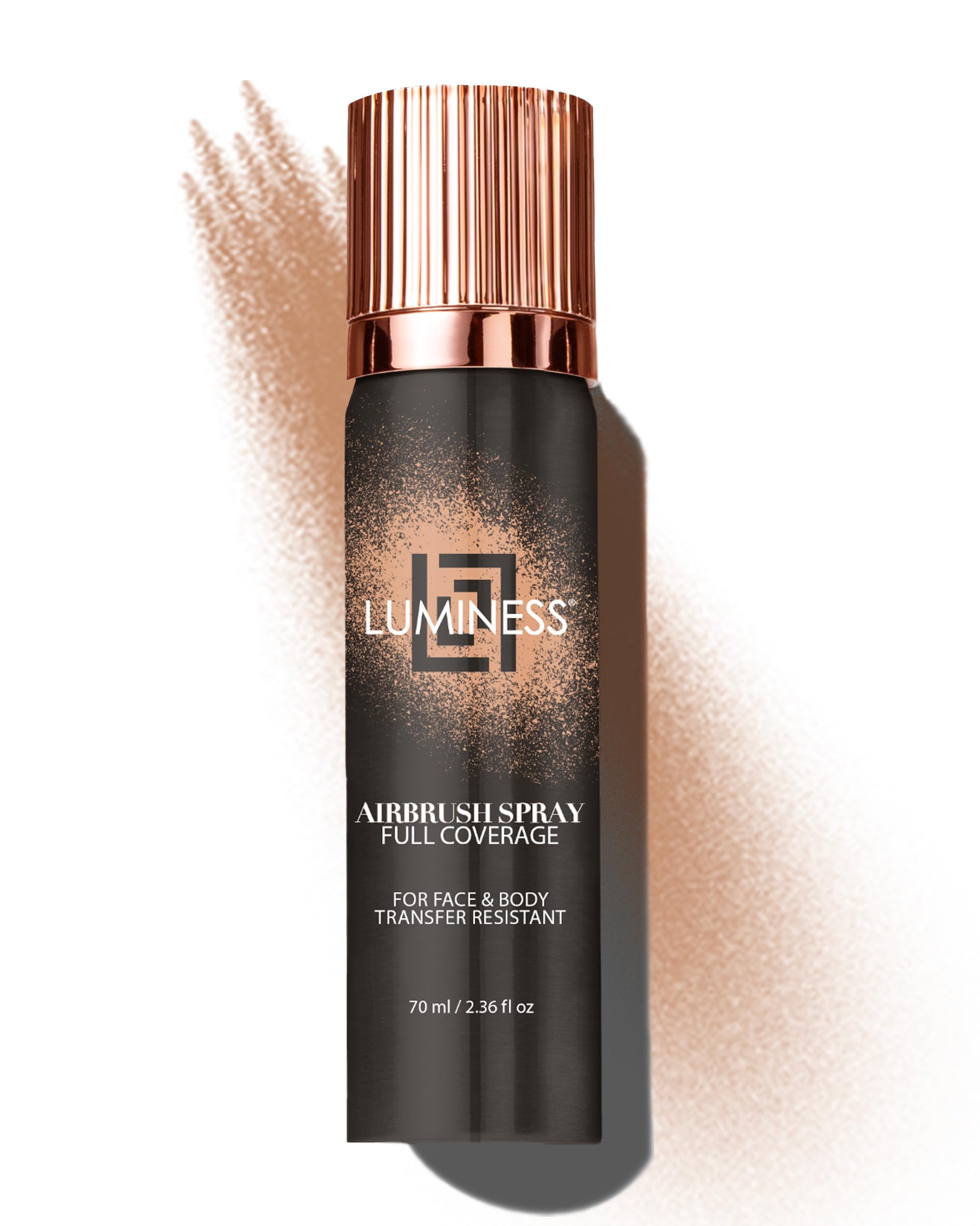 LUMINESS Spray Airbrush Foundation Makeup, Light Tan Shade 090  Lightweight, Full Coverage Foundation for Face, Neck, Body Concealer  for Seamless