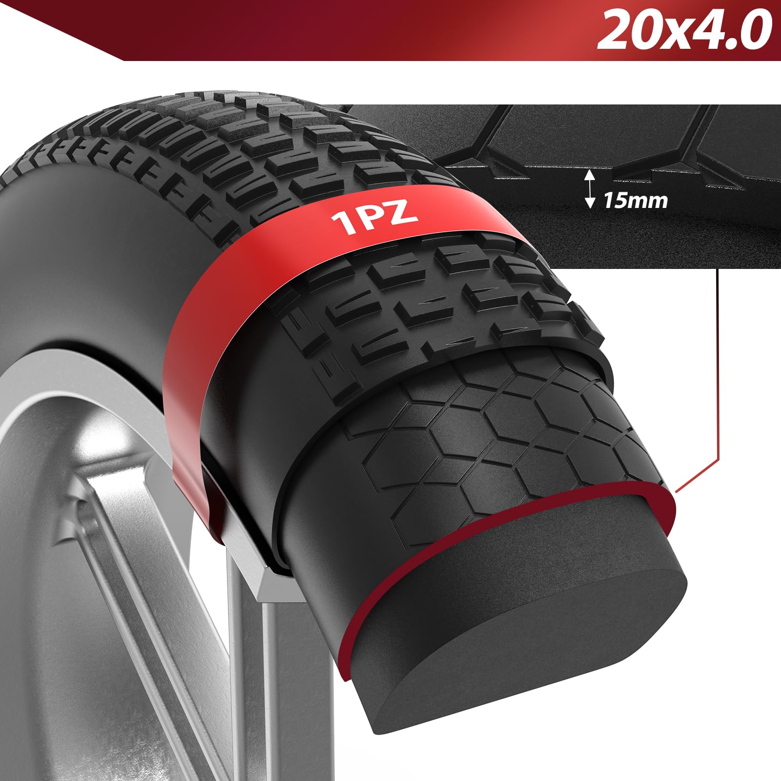 1PZ 20x4,0 Protezione Camera d'Aria per Fat Bike E-Bike, 1 Pezzo | Tire Liner per Pneumatici 20x4.0, Protegge la Camera d'Aria da Spine e Forature, per MTB e Bici Elettriche