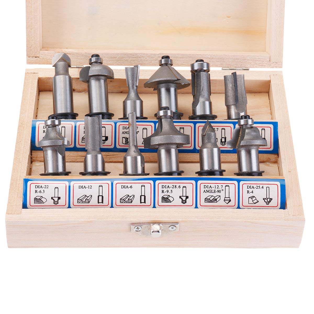 RanDal 12/15 sztuk srebrnych frezów zestaw z twardego metalu do cięcia drewna Rotary Tool-15