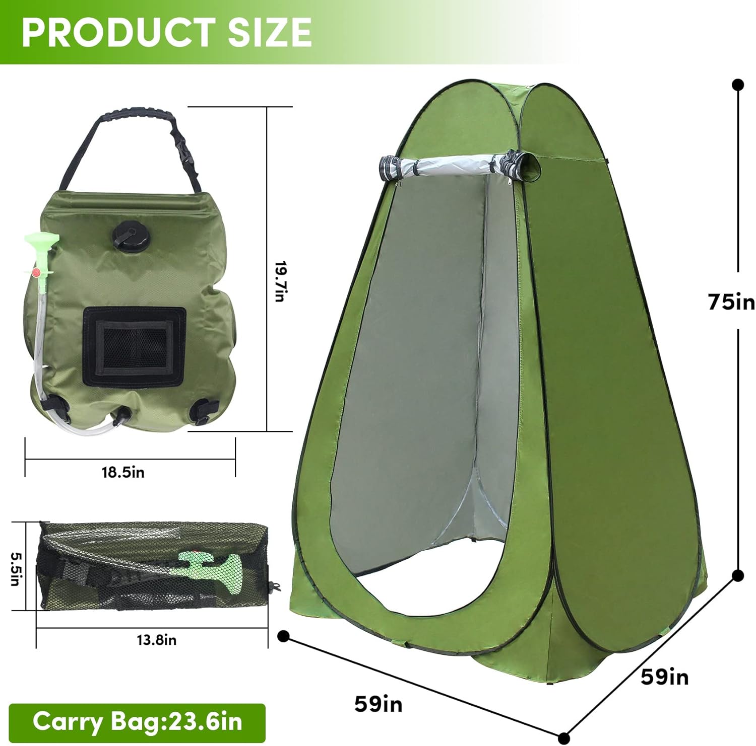 Pop Up Privacy Tent Shower Tent Changing Tent Portable Outdoor Camping Bathroom Toilet Tent Changing Dressing Room Privacy Shelters Room for Hiking and Beach Sun Shelter Picnic Fishing- Waterproof
