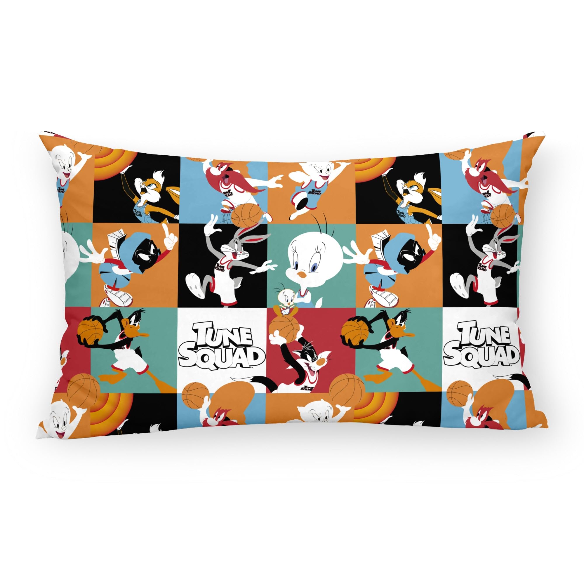 BELUM Federa Cuscino 45x45cm Looney Tunes, 100% Cotone Biologico, Personaggi Looney Characters B