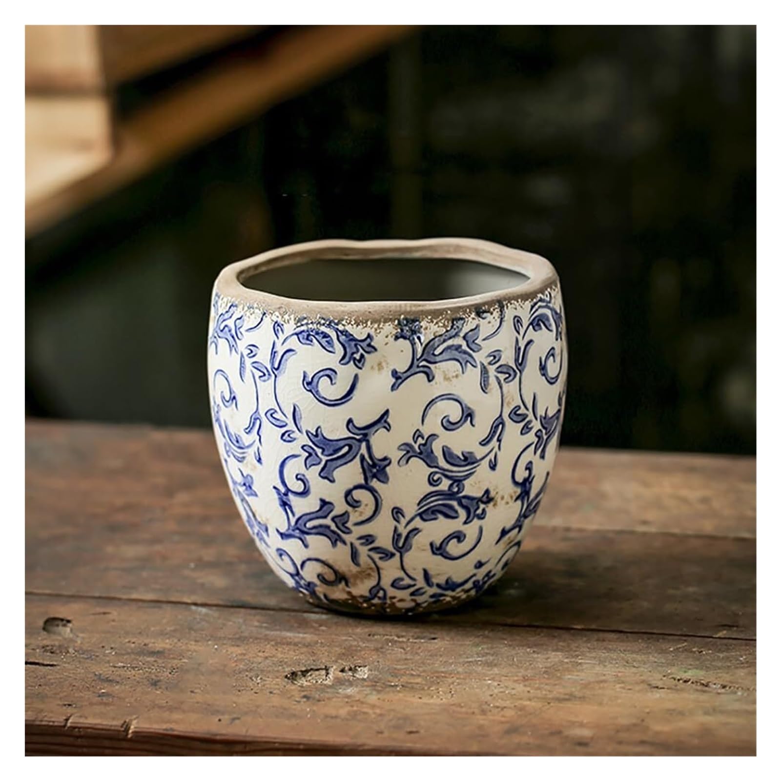 Pots de fleurs amusants en céramique vitrée avec trou de drainage pour jardin