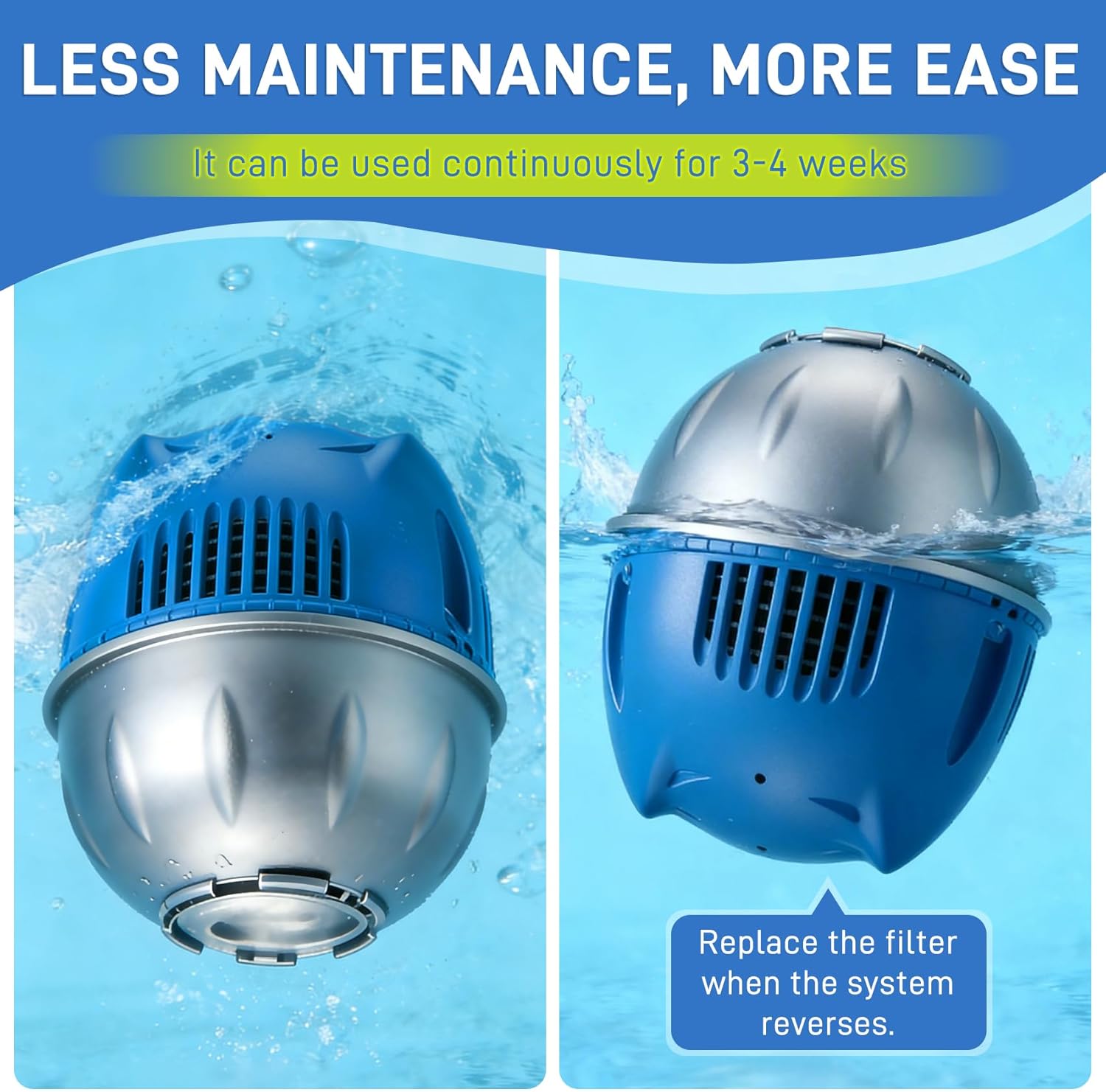 4 Pack Hot Tub Chlorine Replacement Cartridges Compatible with Frog @Ease Floating System, Mineral Chlorine Cartridge Accessories for Hot Tubs Up to 600 Gallons, Self-Regulating Water Treatment