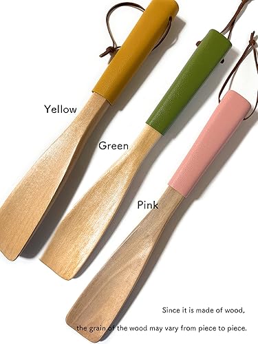 Miniatura 3 de Calzador de madera de 9.8 pulgadas, piel sintética sintética, calzador para personas mayores, hombres, mujeres, niños, mango cuerno de zapatos con