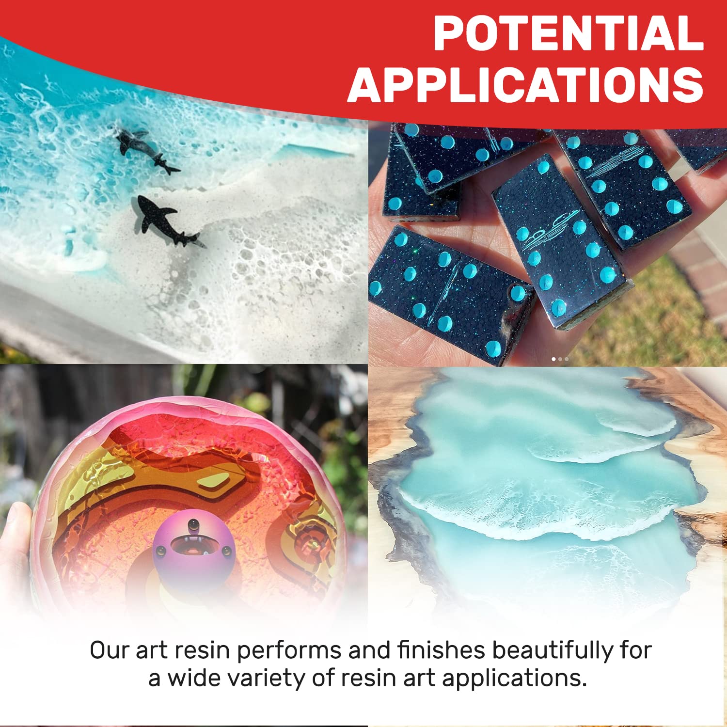 MAS Art Pro Epoxy Resin & Hardener Two Part Art Resin Features UV