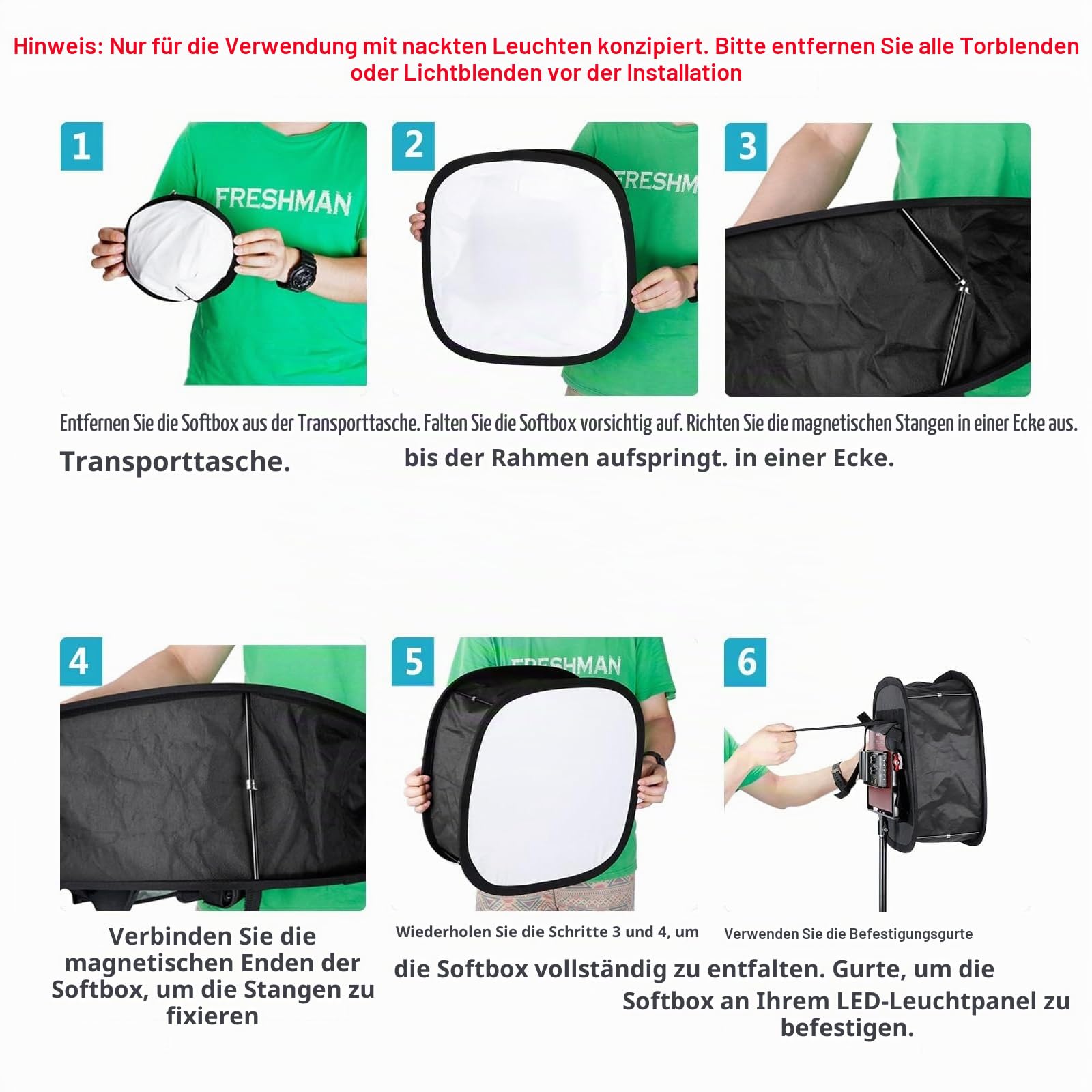 Neewer 2er Pack LED Licht Panel Softbox für 660 480 Videoleuchte – Bild 3
