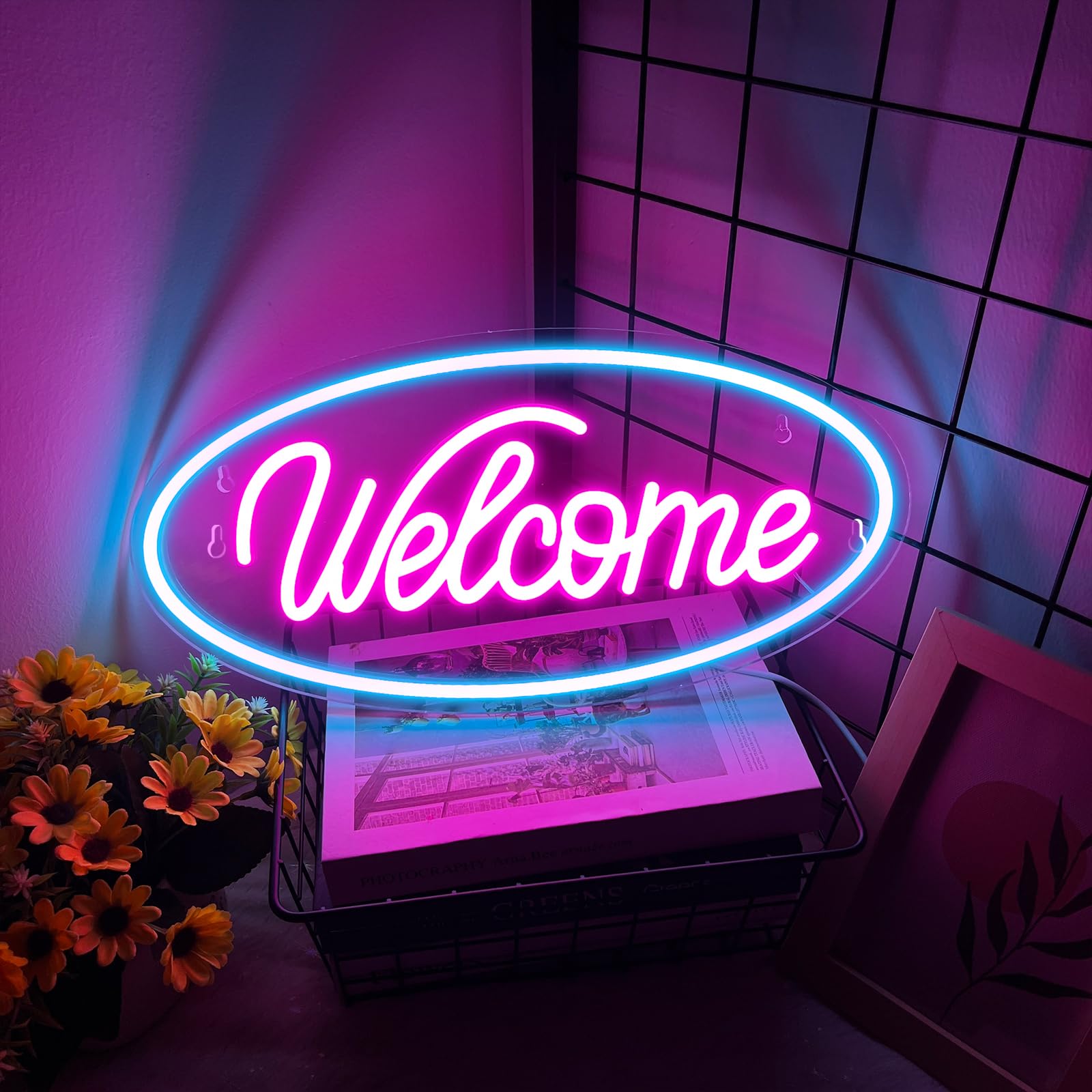 Amazon | IMEGINAウェルカムネオンサイン Welcomeライト 店舗看板 