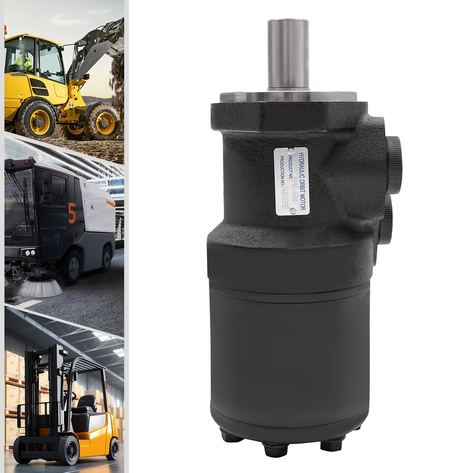 2-Bolt Hydraulic Motor Replacement, BMR-400, 25mm Shaft, G1/2 Oil Port