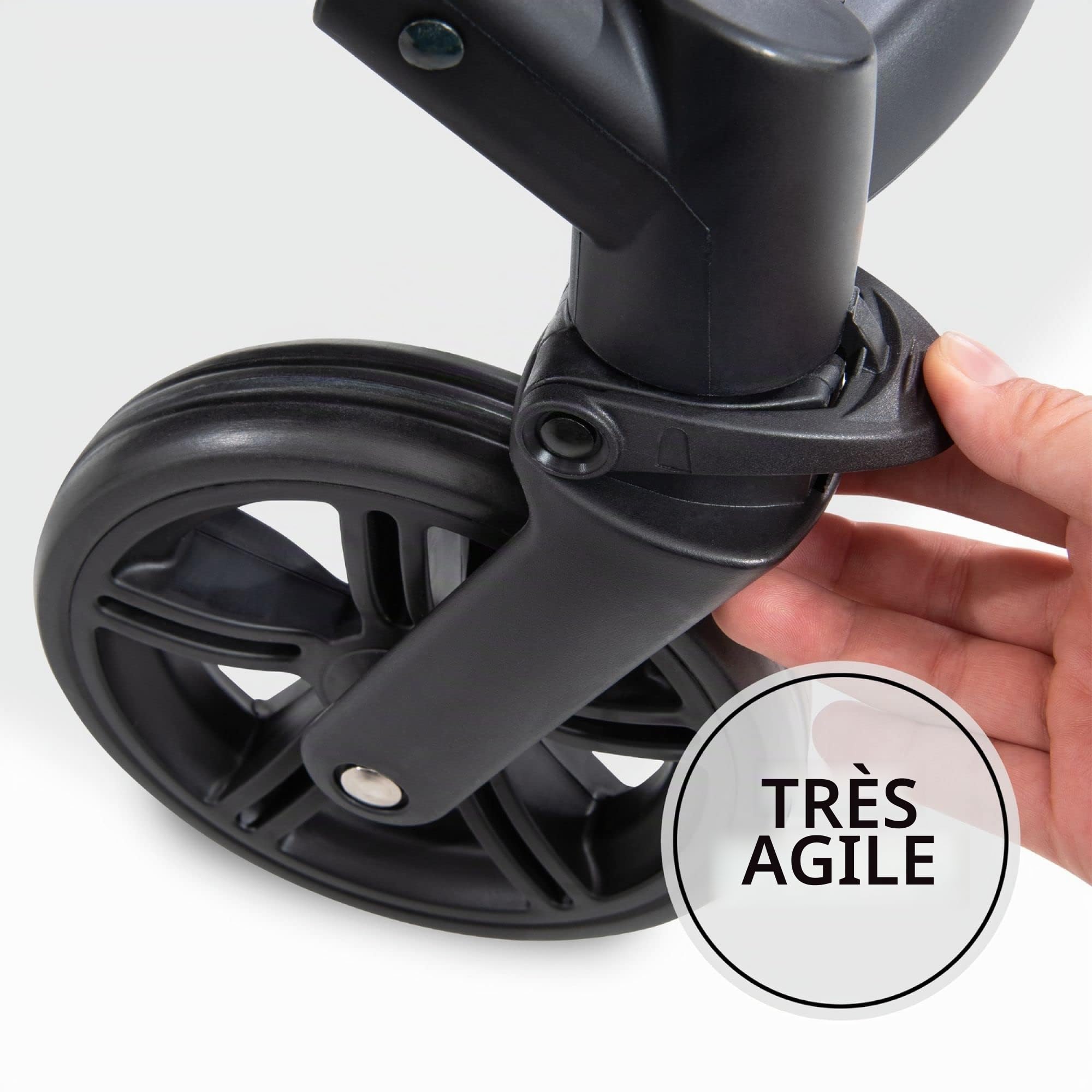 hauck Poussette Canne Compacte Rapid 4, dès la Naissance, Jusqu'à 25kg, Légère, Pliable, Fonction Allongée, Réglable en Hauteur, Grand Panier, Noir