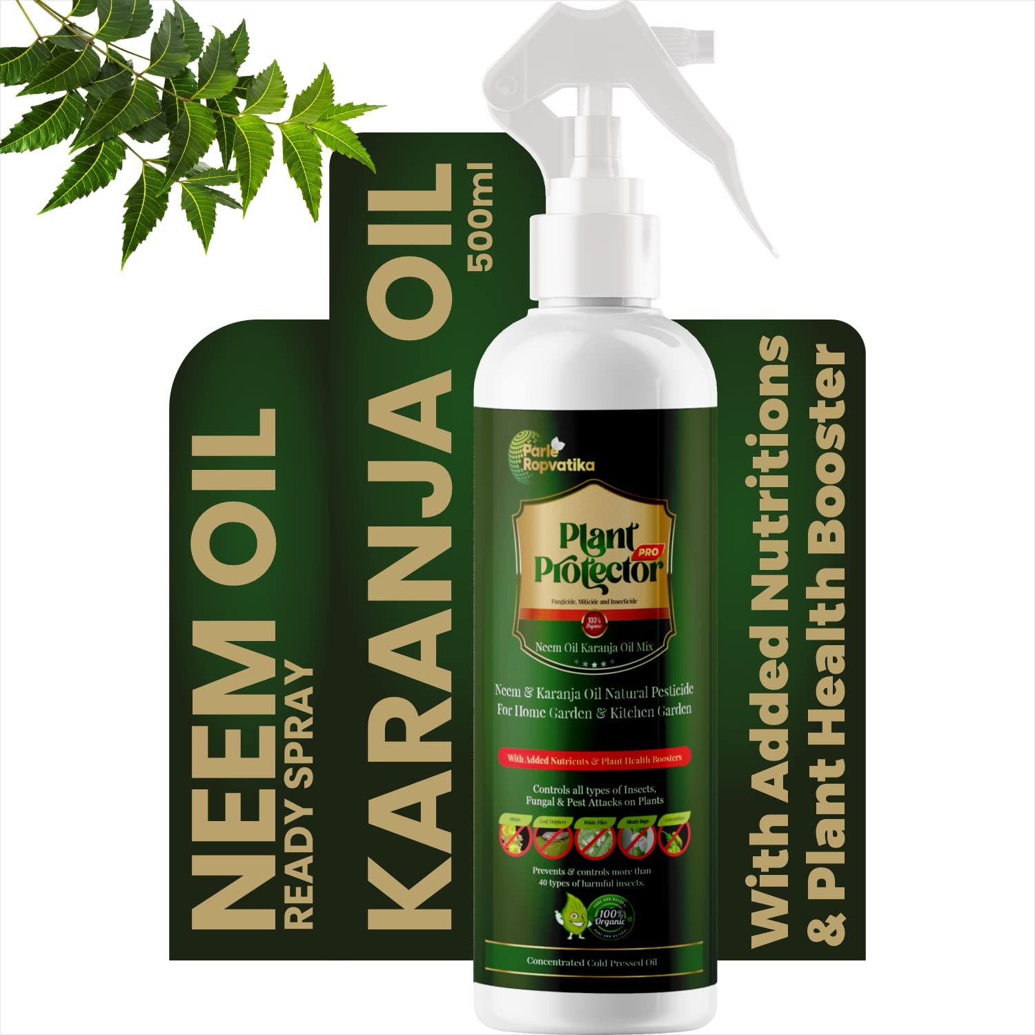 Plant Protector PRO NeemJa Organic Neem Oil and Karanja Oil 500ml for Plants Insects Spray | Neem Oil Spray for Plants Insects Pesticides for Plants in Garden with Spray Bottle and Karanja Oil (B0BHM9XG5Z) Amazon Price History, Amazon Price Tracker