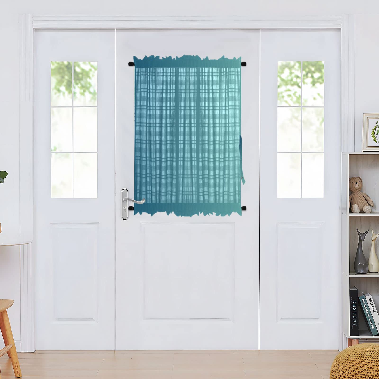 Amazon.com: Blue Gradient Door Curtains for Door Window French