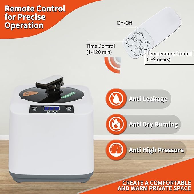 Generador de Vapor Portátil GHOSOONE 1200W 3L con Control Remoto miniatura 3