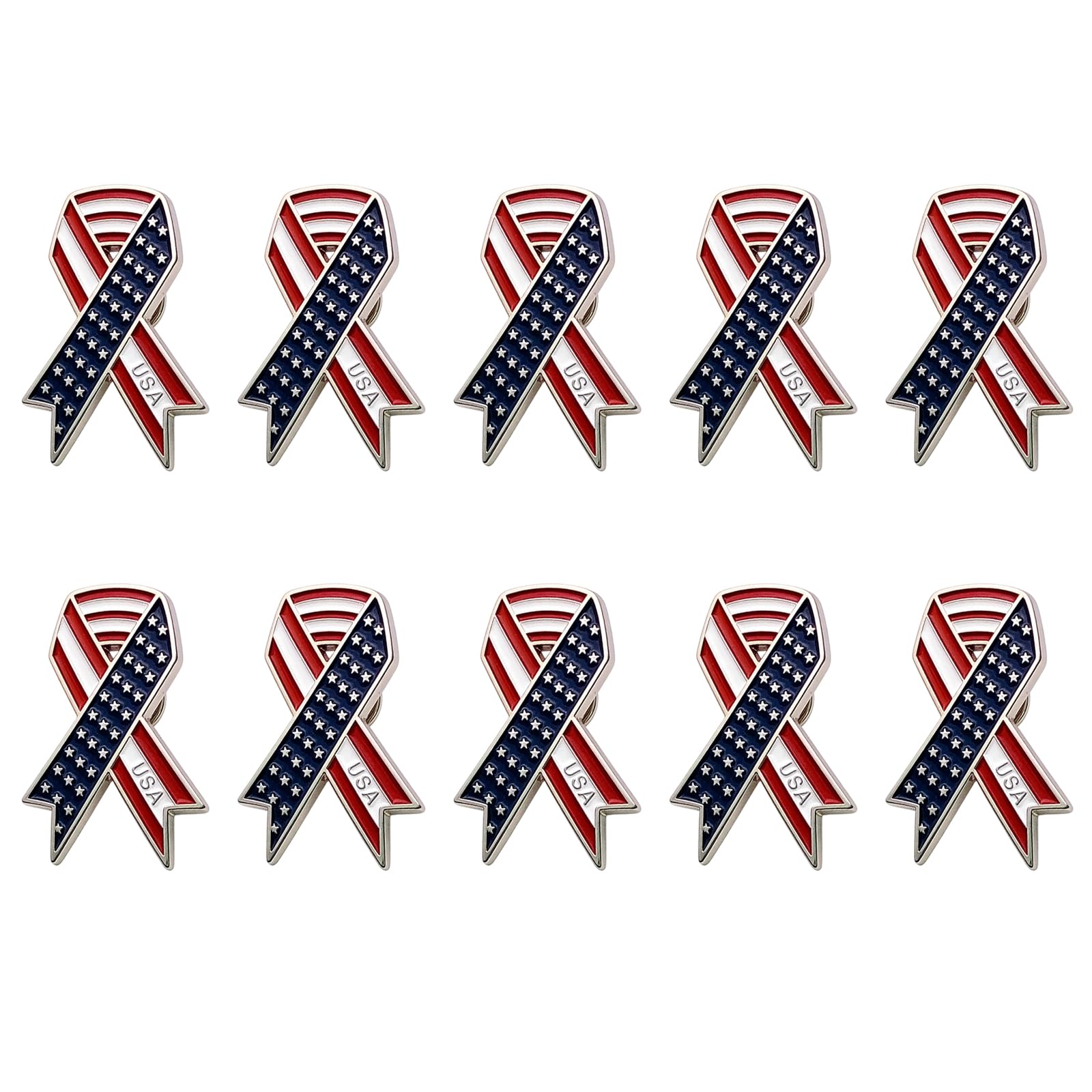 Juego de joyas patrióticas de aleación inoxidable con diseños tradicionales de bandera, ideal para regalar y personalizar la colección de pines de solapa de aleación