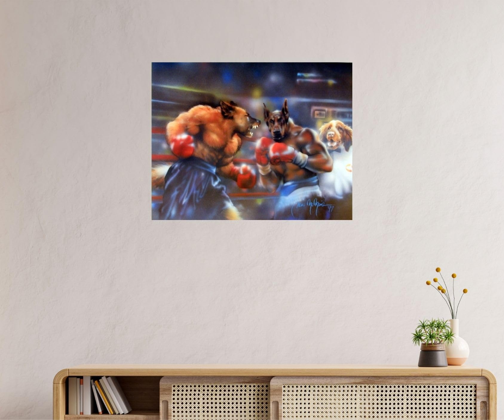 Amazon.com: Impact Posters Gallery Funny Dogs Boxing Motivational