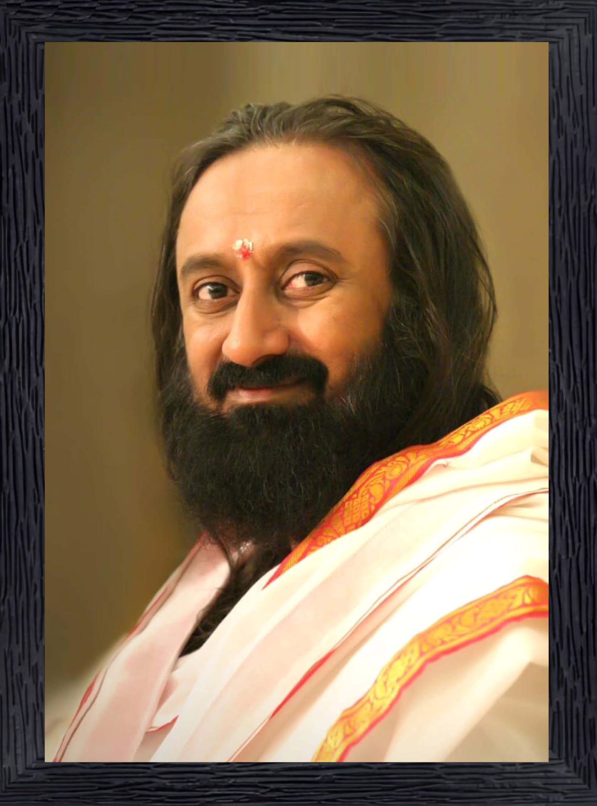 Bisrat Creations Gurudev Sri Sri Ravi Shankar Ji Photo Frame | 10 x 14 Inches Black Wooden Frame | Wall-Mounted Home Decor | Yoga Guru, Art of Living, Spiritual and Meditation-image-31