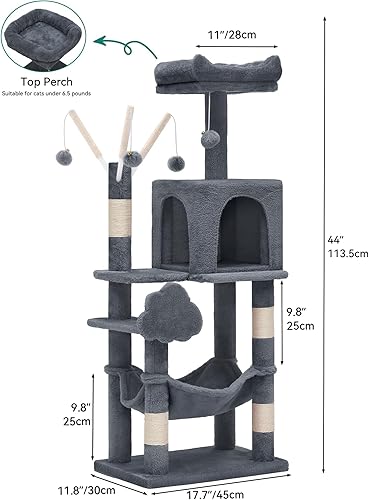 Miniatura 2 de YITAHOME Torre de árbol para gatos de 70.8 pulgadas para gatos de interior, muebles de varios niveles para gatos con postes rascadores, perca