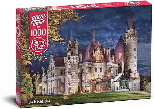 Castle in Moszna - Rompecabezas de 1000 piezas prémium para adultos y adolescentes con colores vivos, interactúa con familiares y amigos, regalo