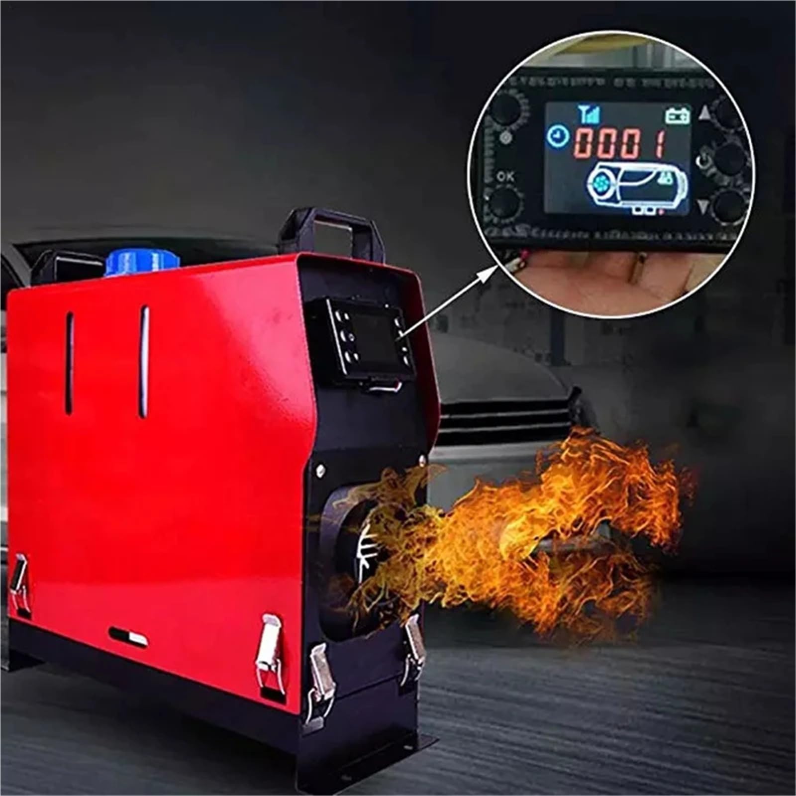 nagrzewnica powietrza Ogrzewacz samochodowy 1-8 kW 12 V/24 V, wielofunkcyjny, z silnikiem Diesla, z monitorem LCD(12V 5KW)