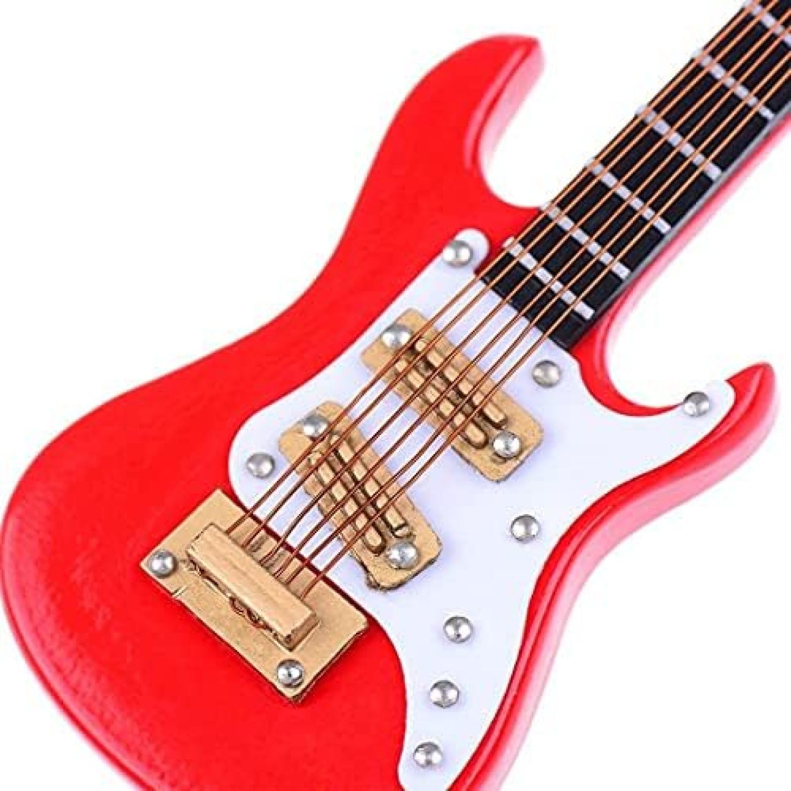 Miniaturowa Replika Gitary 3,94 "-mini Rockowa Gitara Elektryczna Drewniany Model Kolekcjonerskie Modele Instrumentów Muzycznych, Artware Otwieranie Prezentów Dekoracja Wnętrz, Ze Stojakiem I Etui
