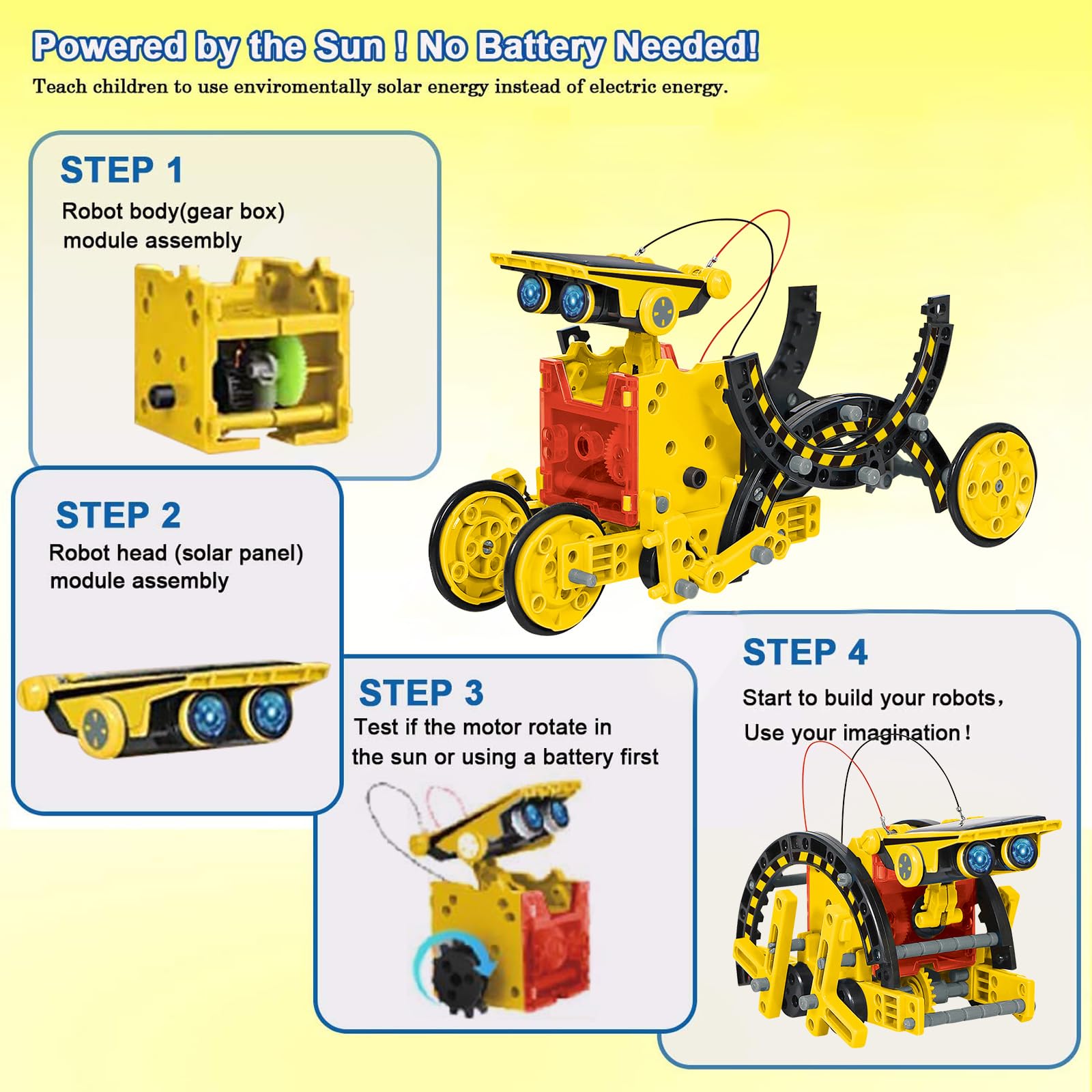 Solare Robot Giocattolo Bambini Giochi Bambino 8-12 Anni Maschio Ragazzo Regali Natale Compleanno Regalo
