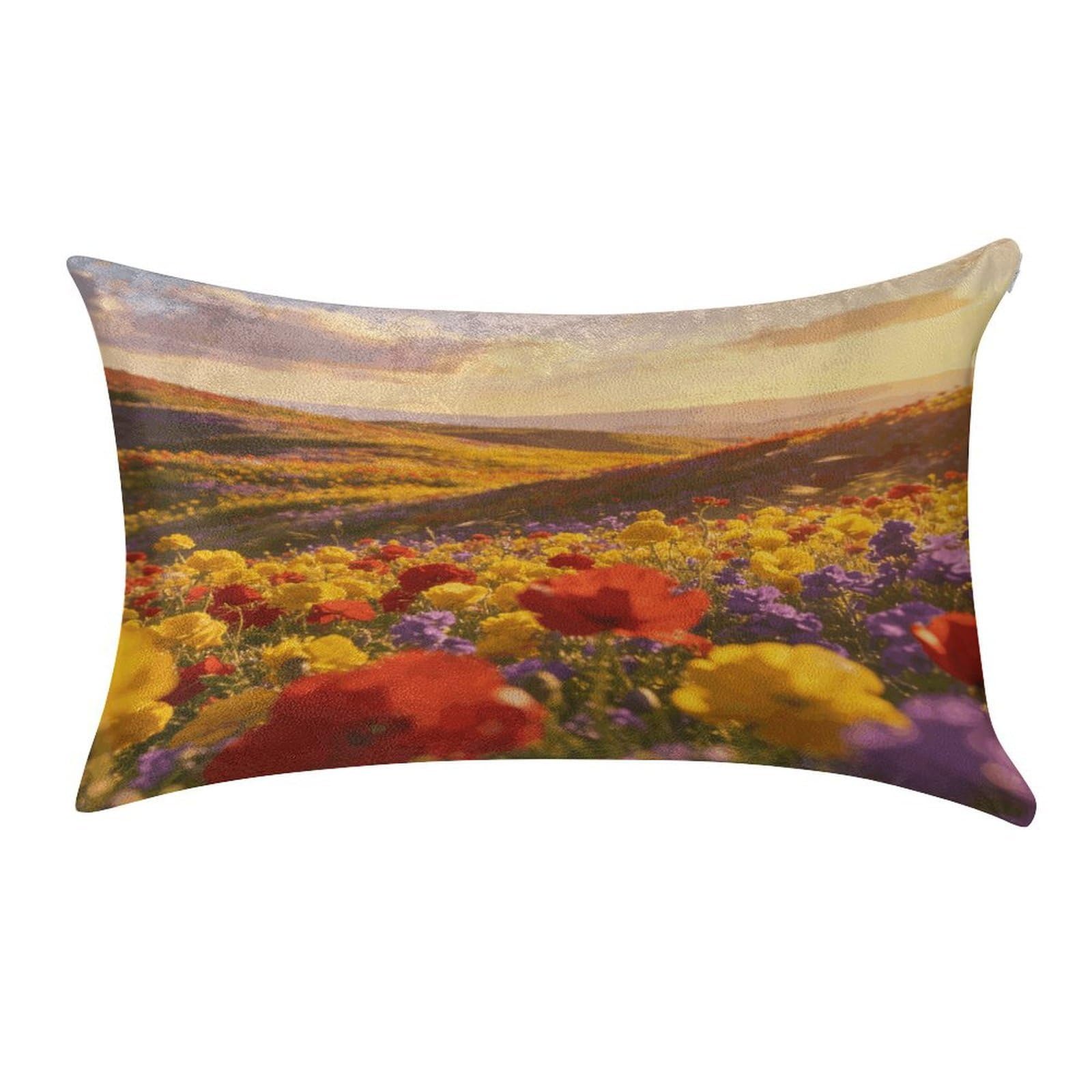 Fodpand Style Gilded Flower Sea Pillowcase,Elegant Designed Home Decor,Velvet Pillowcase,Soft And Cozy,Pillow Case Cover With Hidden Zipper For Bedroom, Sofa, Couch