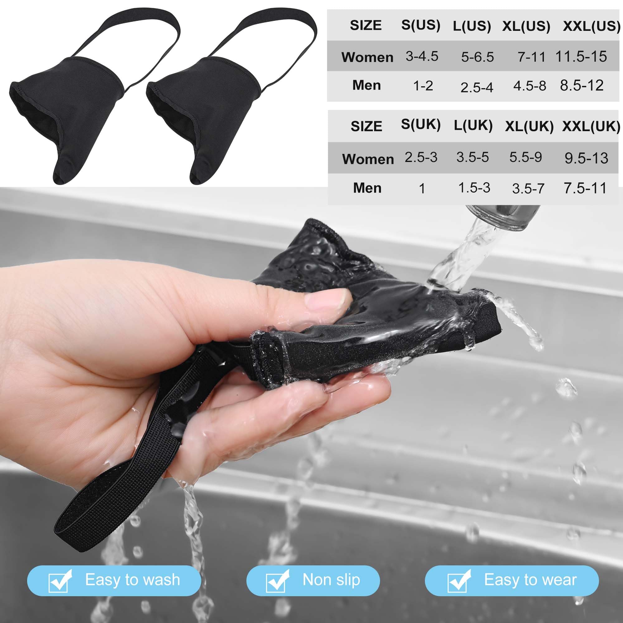 Tailors - Correttore per alluce valgo, 1 paio di guaine per alluce valgo, cuscinetti in gel integrati, copertura in silicone con cinturino antiscivolo per alleviare il dolore all'alluce valgo,