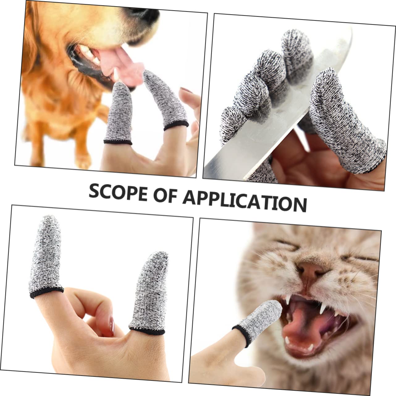 LIOOBO Enhance Pet Oral Health 2 Pair Pet Finger Toothbrushes for Dog Cat Plaque Tartar