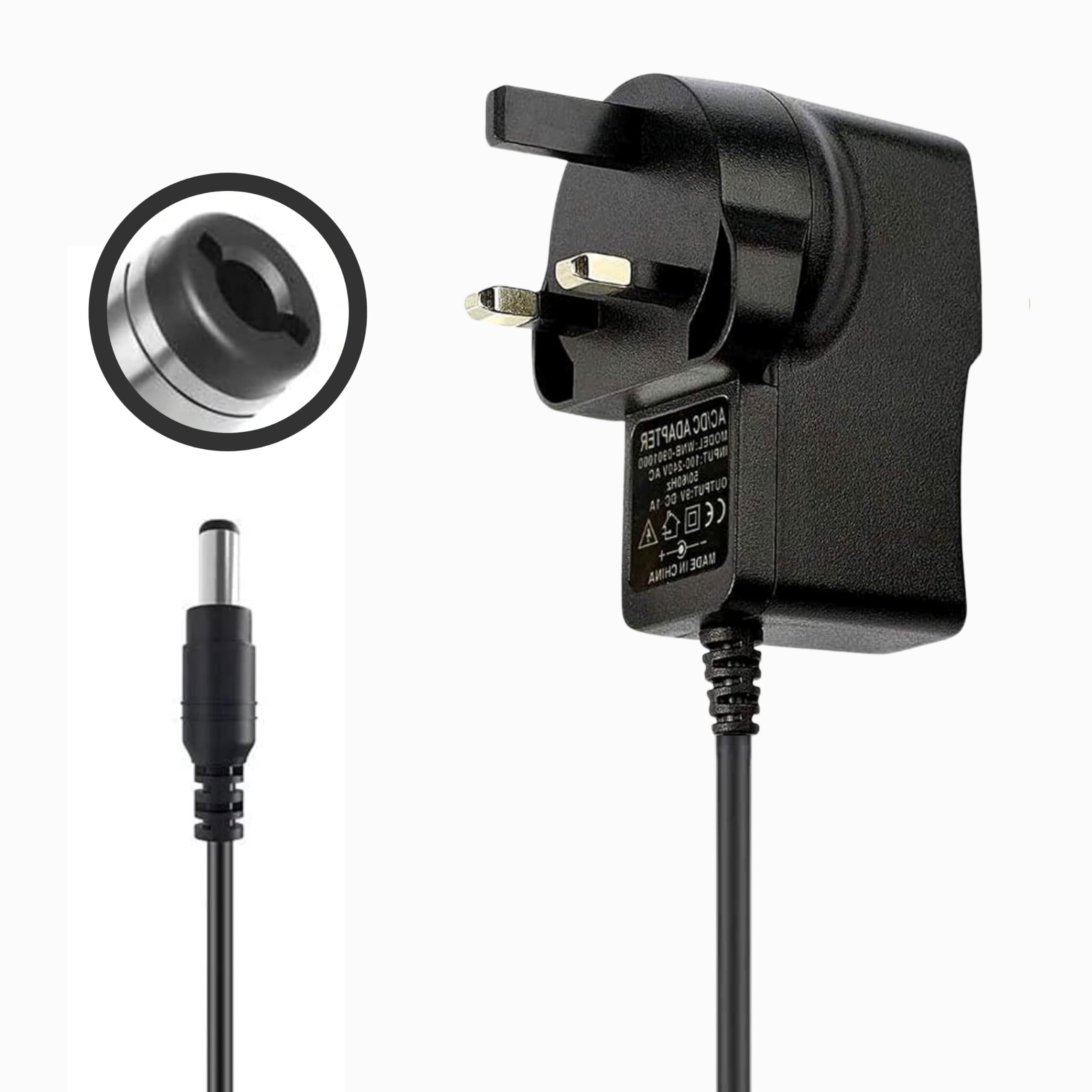 9V 1A Power Supply, AC to DC Powers Adapter 100-240V 50 60HZ Center Positive, Universal 1000MA Transformer Converter Charger UK Plug for Kids Electric Cars LED Strip Lights, Router, Video/Audio