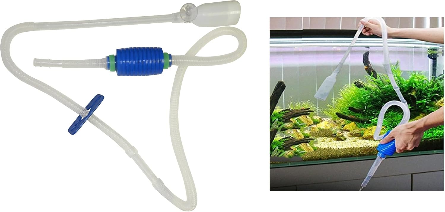 DINY Home & Style Aquarium Cleaner Siphon Pump Fish Tank Gravel Sand Cleaner with Long Nozzle with Water Flow Controller DINY Home & Style Aquarium Cleaner Siphon Pump Fish Tank Gravel Sand Cleaner with Long Nozzle with Water Flow Controller